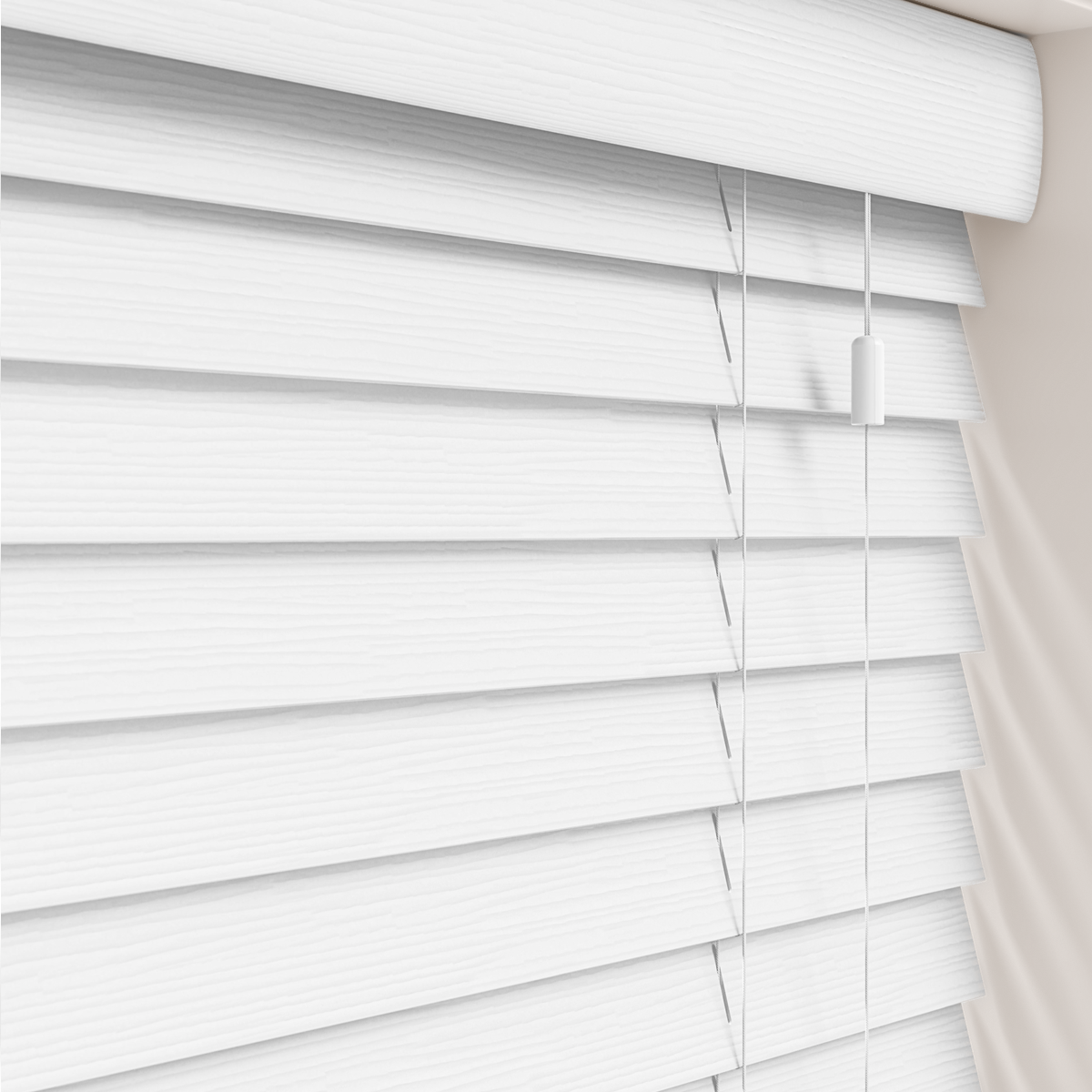 Persiana Imitación Madera 50 MM 180X165 Cm Blanco Texturado Aura-5