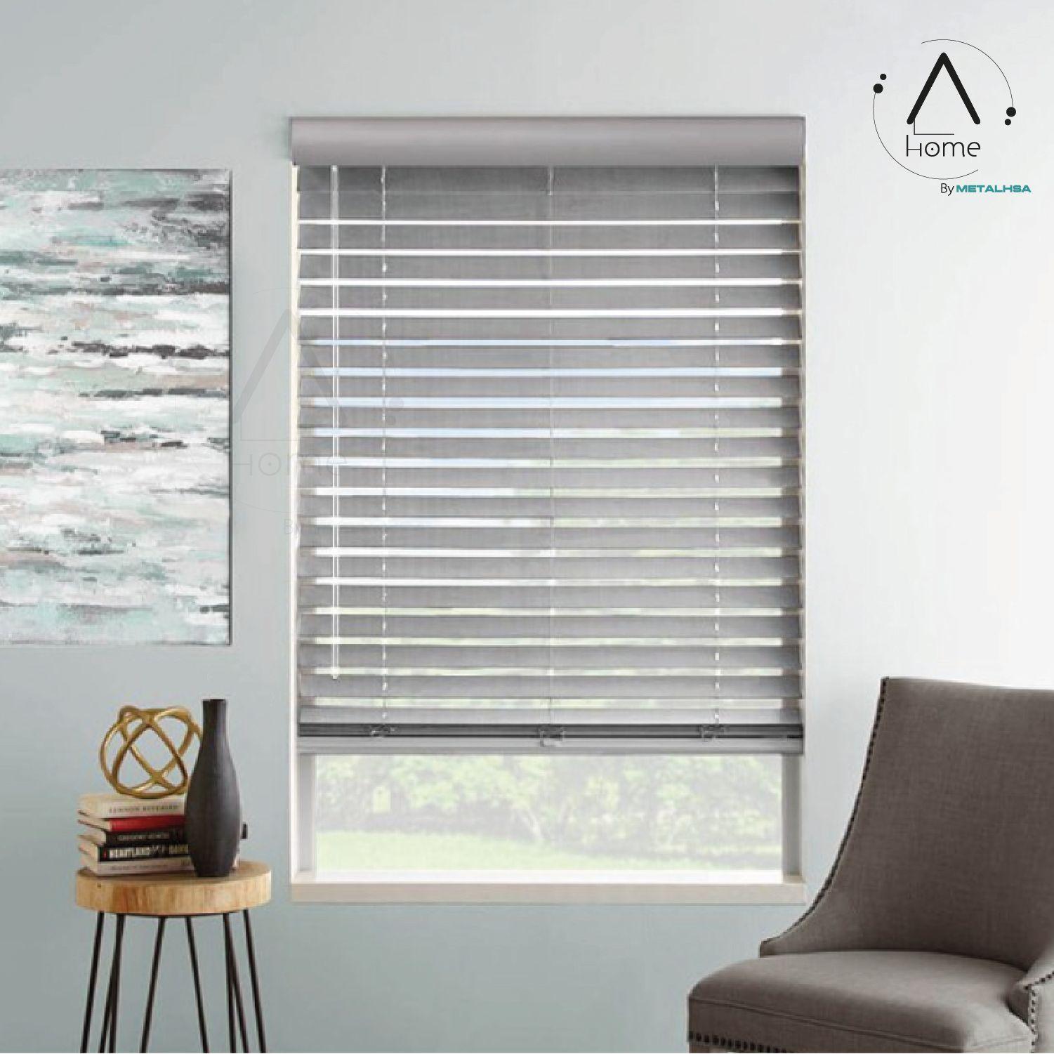 Persiana Imitación Madera 50 MM 160X250 Cm Gris Texturado Aura-2