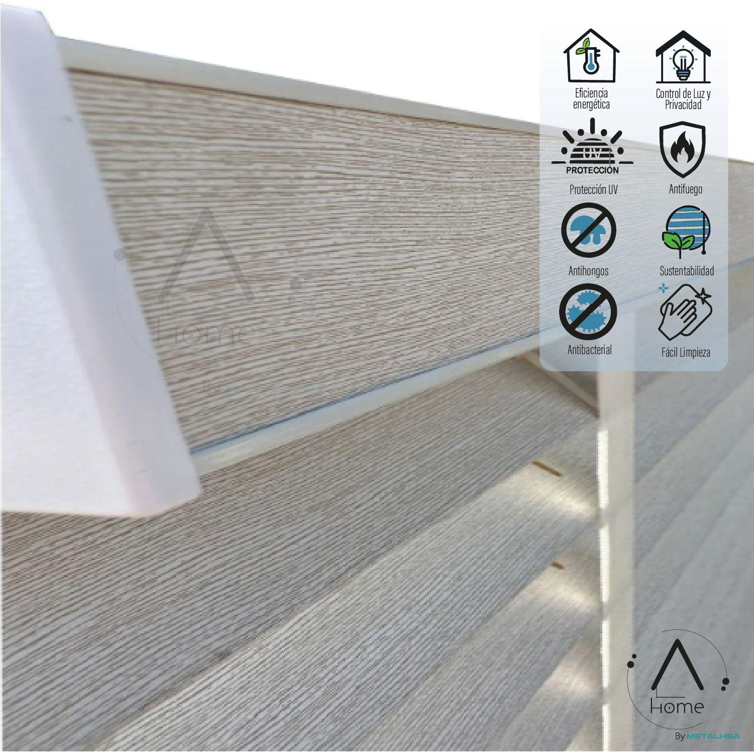Persiana Imitación Madera 50 MM 160X250 Cm Gris Texturado Aura-4