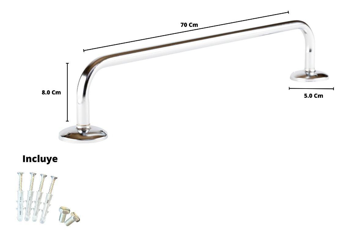 Toallero Inoxidable 16 Mm X 70 Cms-3