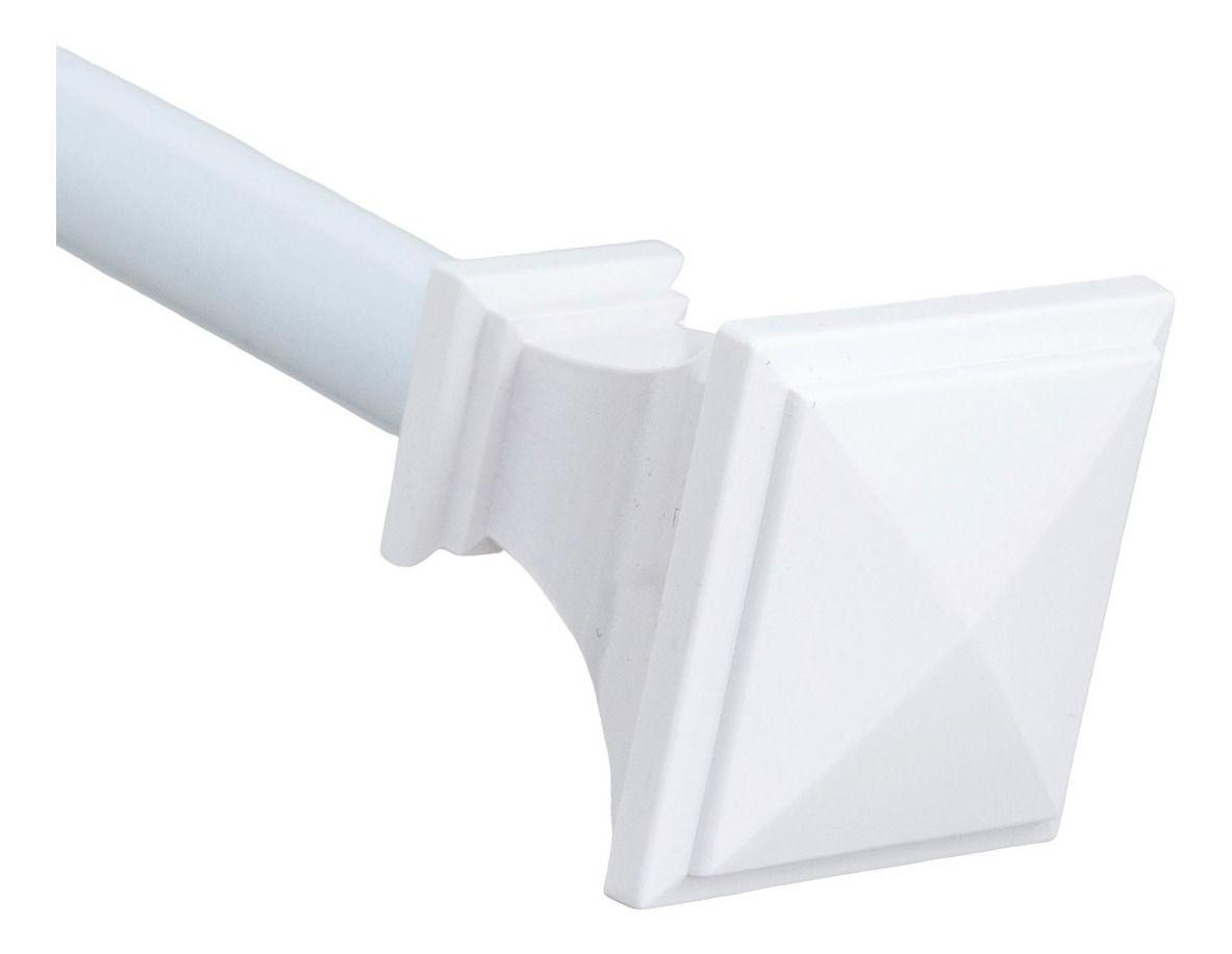 Set Barras para Cortina Doble 13/16 Mm Extensible 120-200 Cm Blanco Prisma-3
