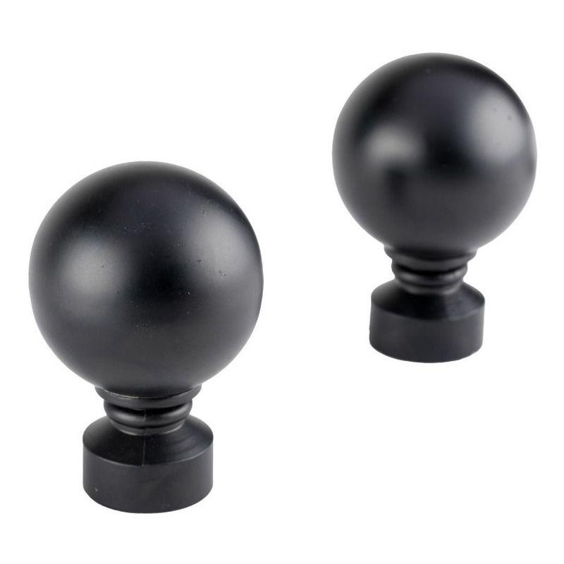 Pack 2 Unidades Terminal Bola Acero Negro 28 Mm-0