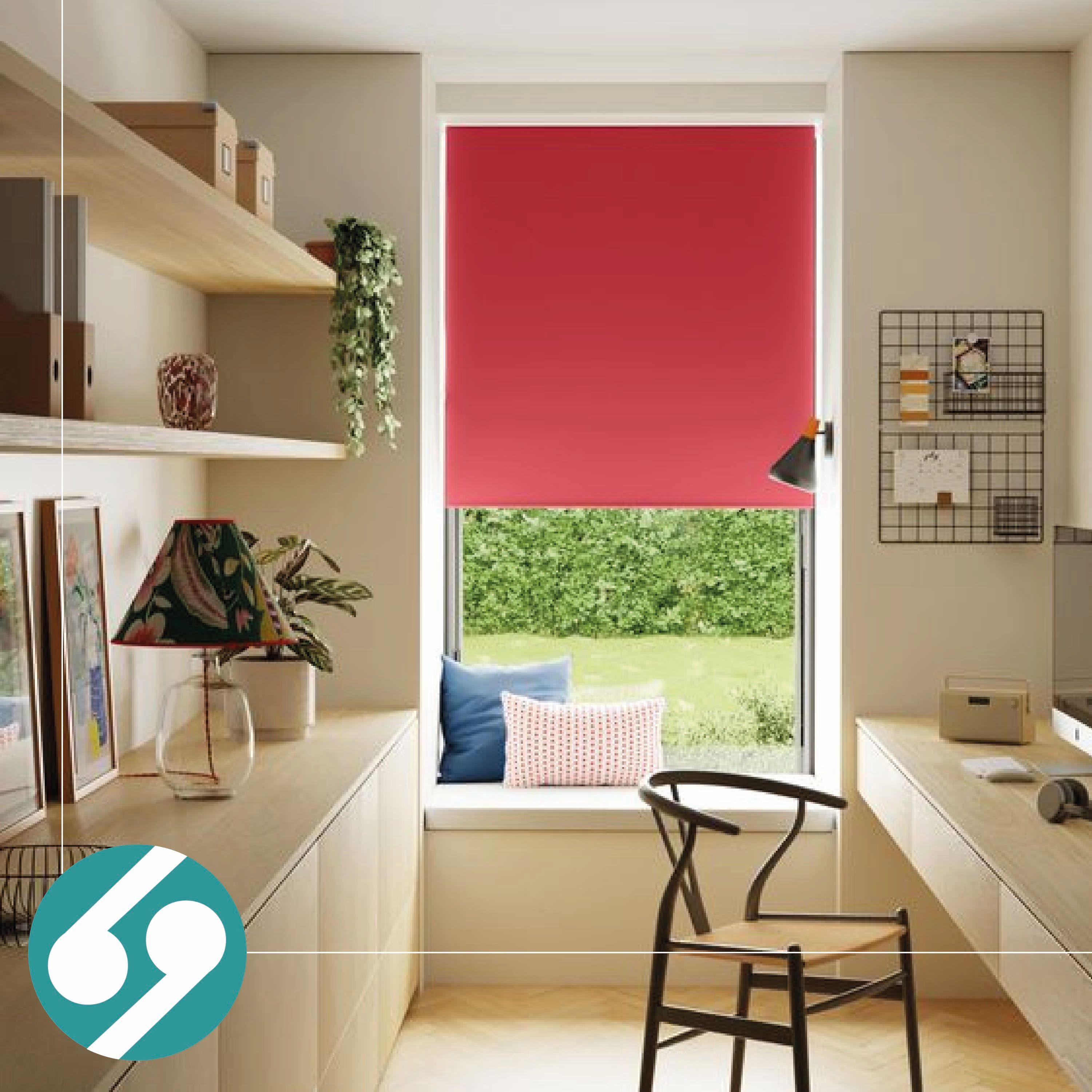 Cortina Roller Blackout Rojo 150 X 165 Cm-5
