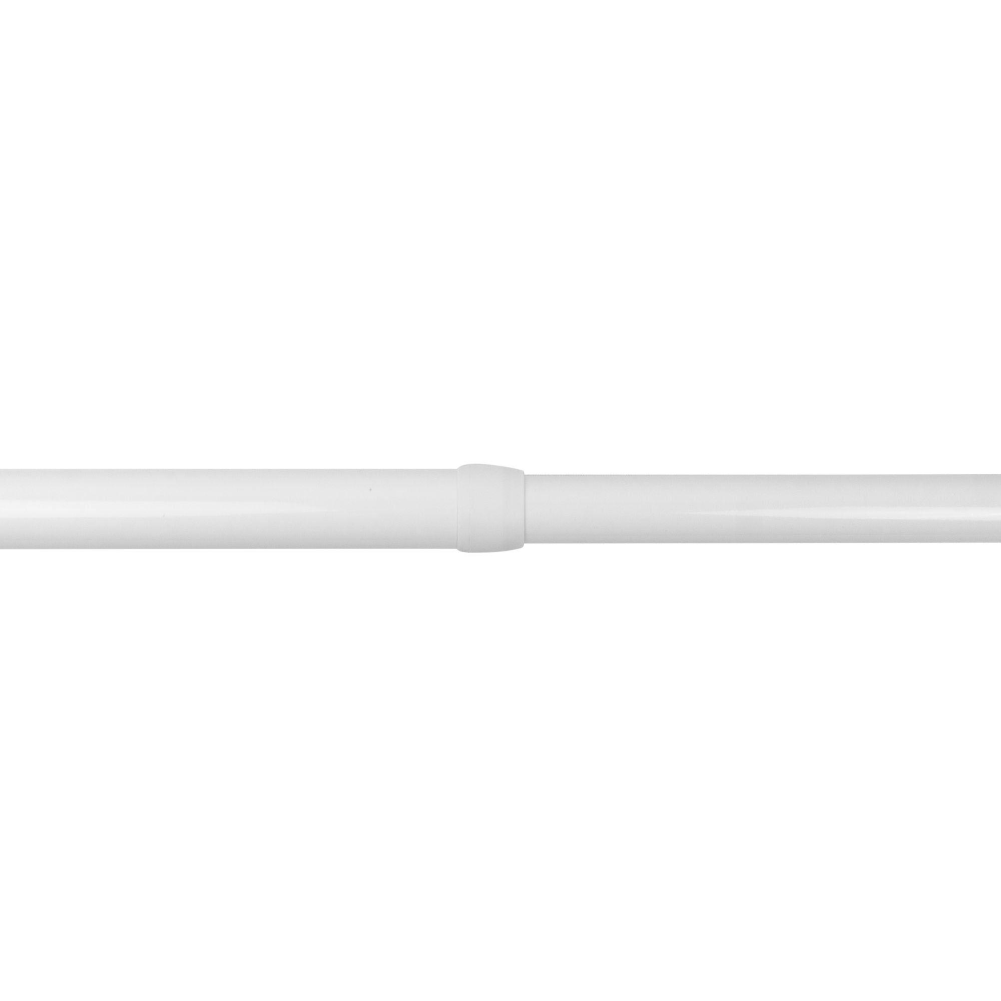 Barra Extensible 110-200 cms Cortina de ducha Aluminio Cromado Color Blanco-2