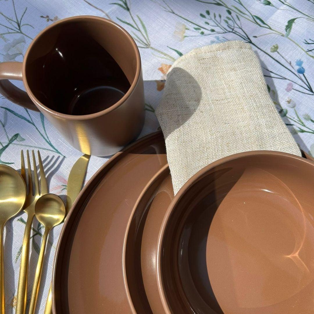 Set Vajilla 16 piezas Loza Coffee Cerámica-4