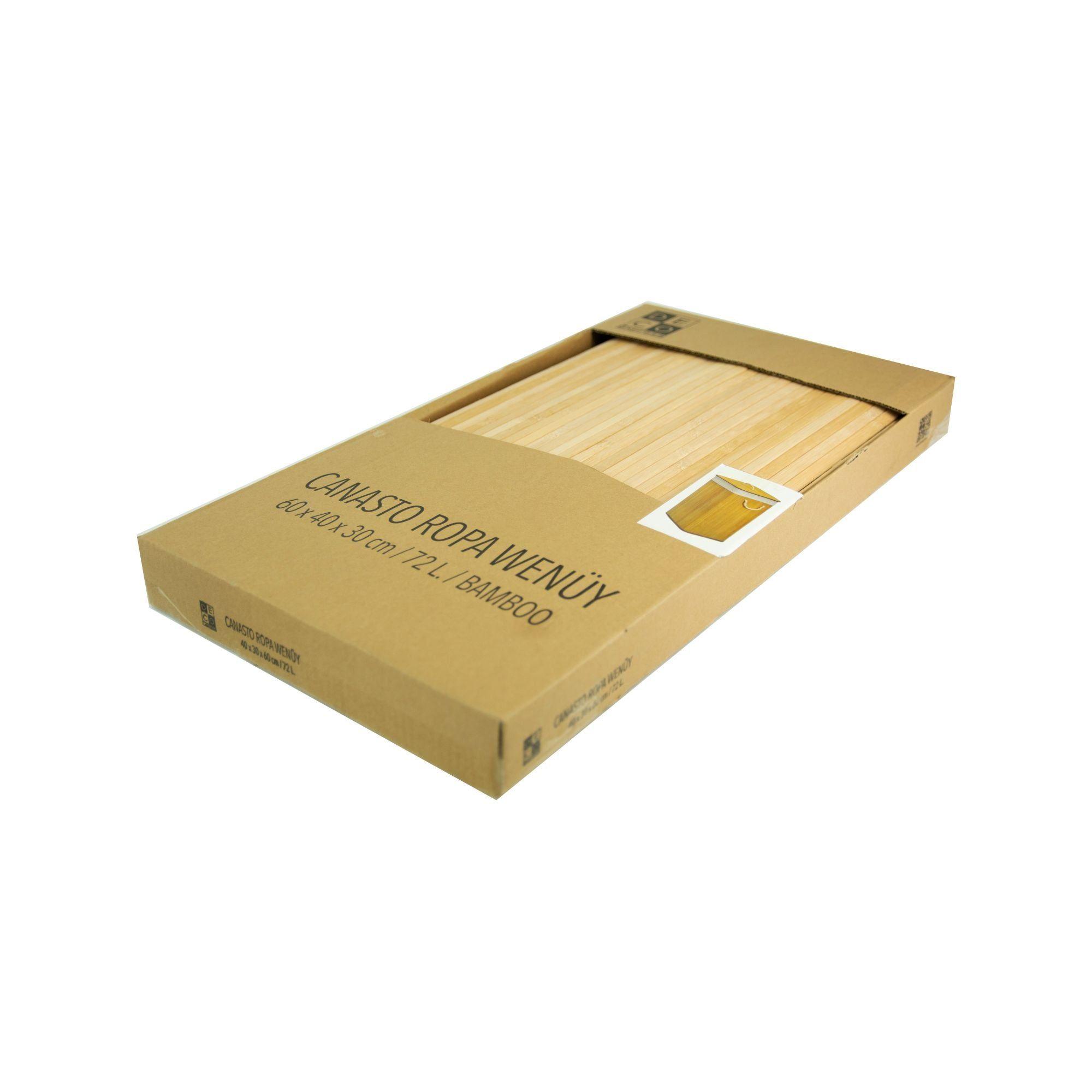 Canasto para ropa de Bambú-5