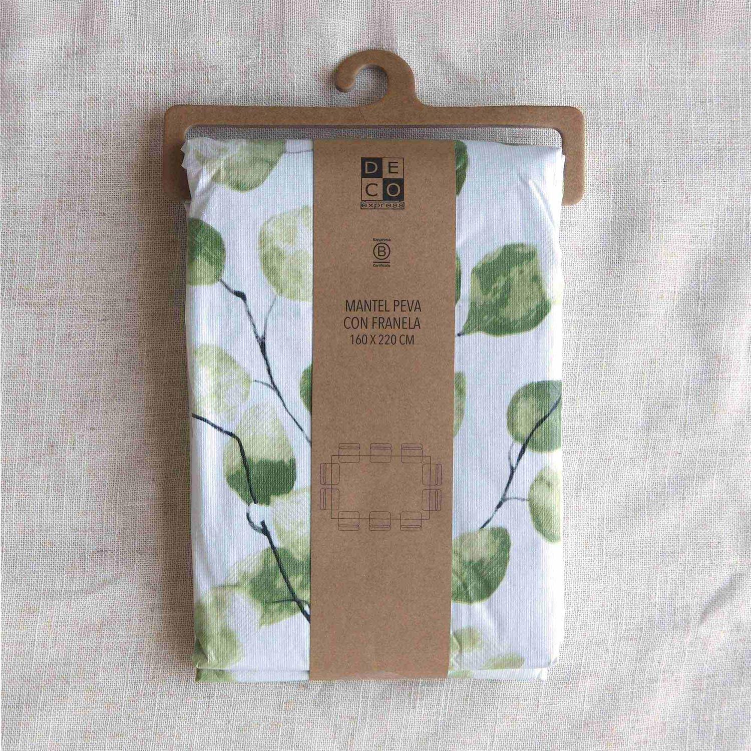 Set Juego de loza Cerámica 16 piezas Vajilla Blanca y Mantel PEVA Natural 130x180-7