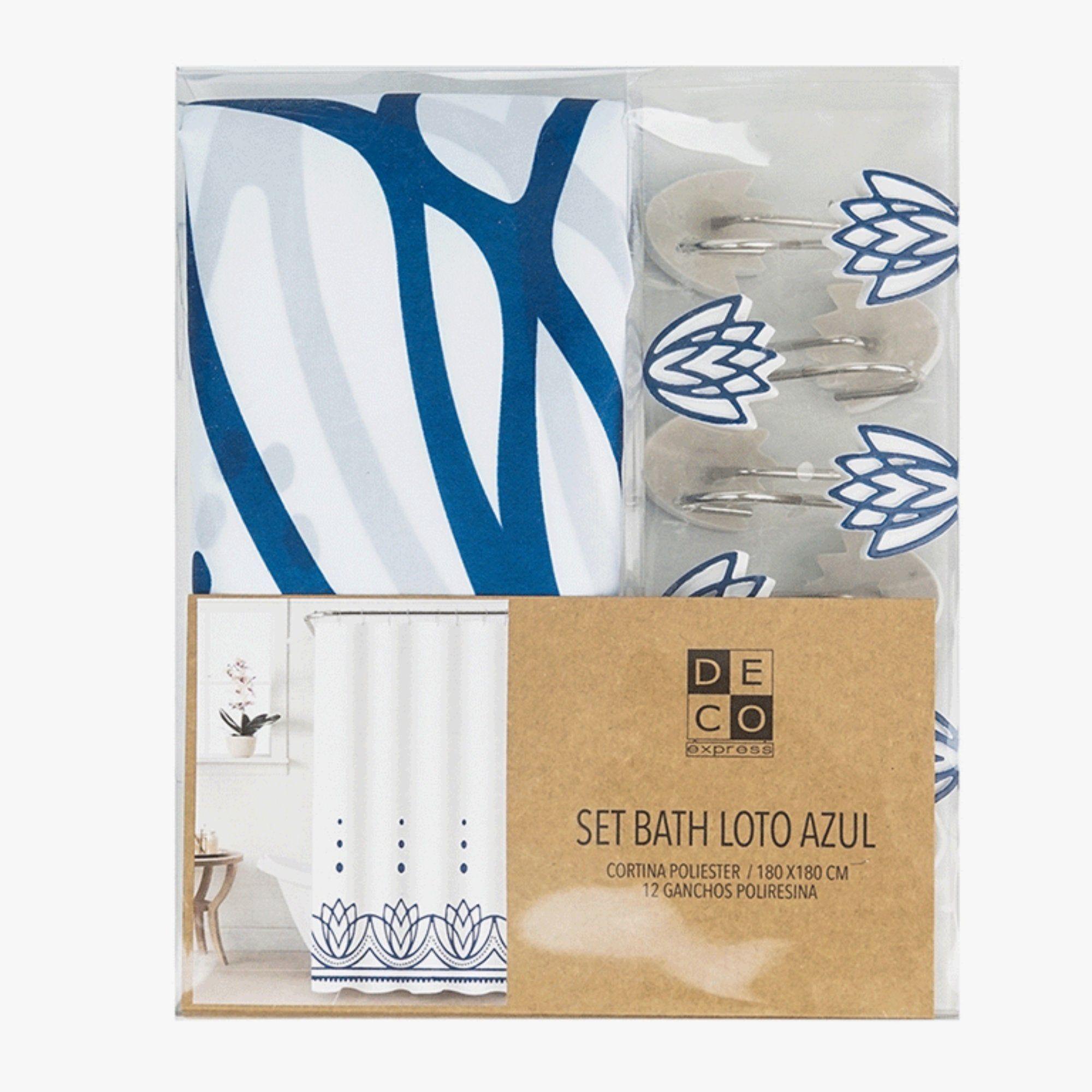 Set de Baño 13 Pzs Loto Azul-2