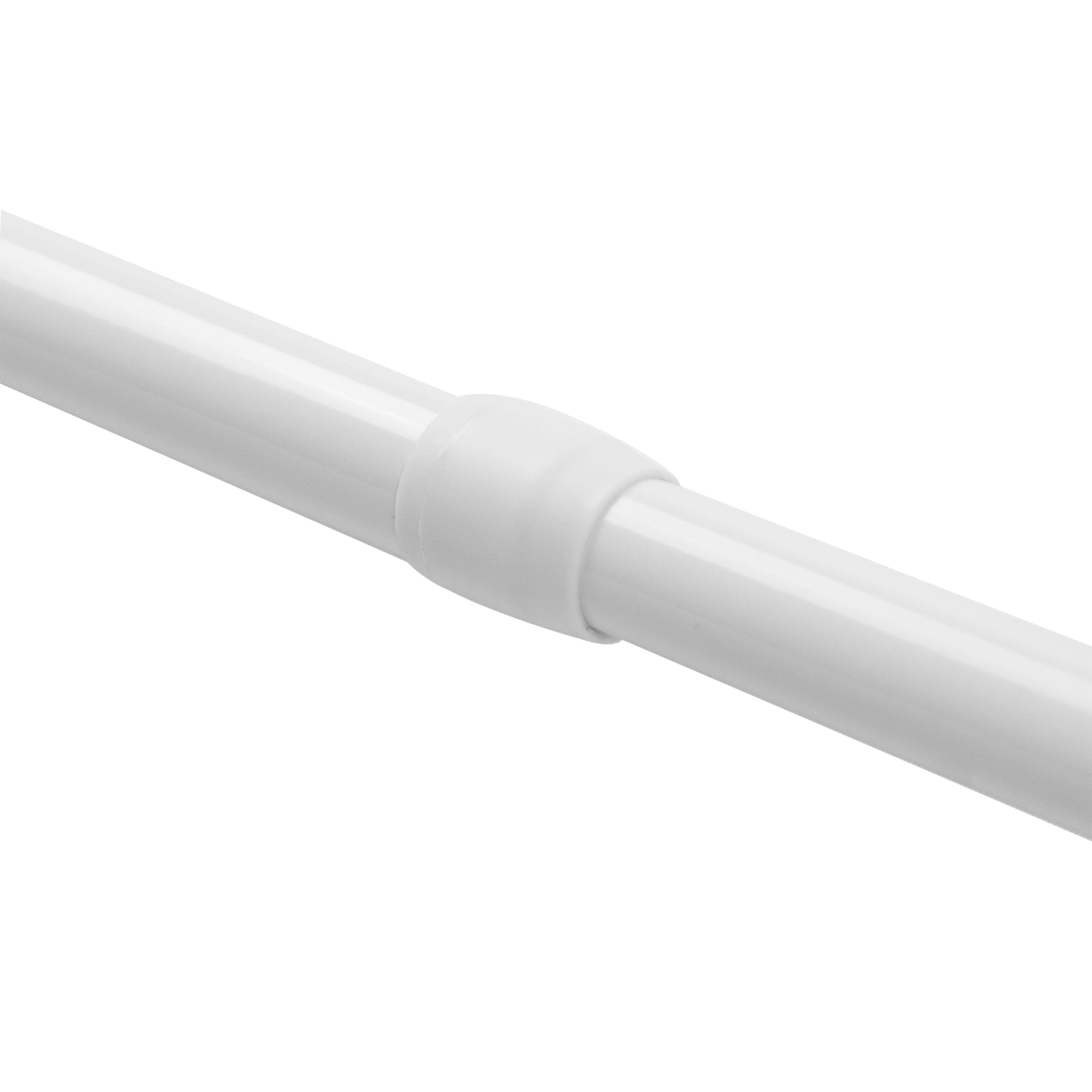 Barra Extensible 70-120 cms Cortina de ducha Aluminio Cromado Color Blanco-2