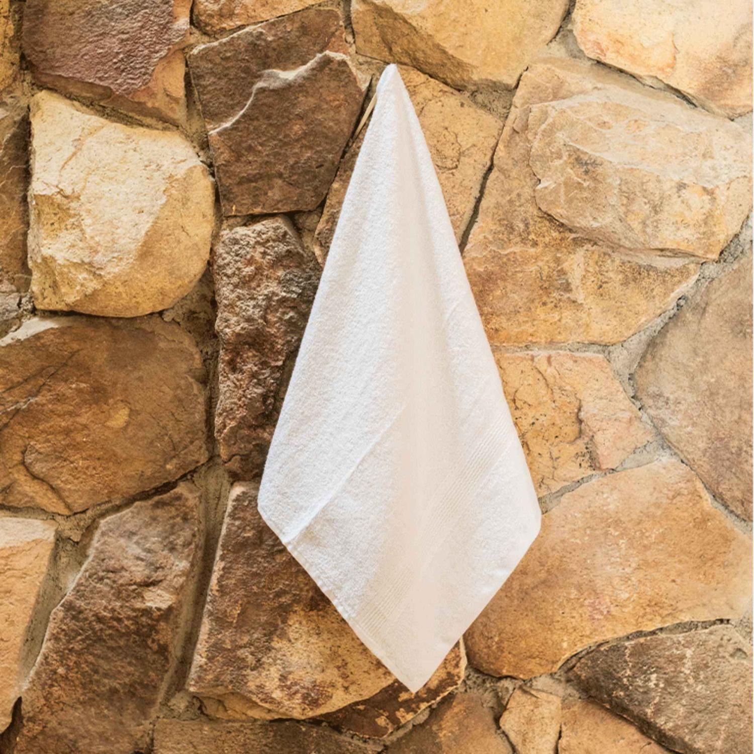 Toalla de baño - 100% Algodon 550grs 70x140cm Ultra absorbente Blanca-2