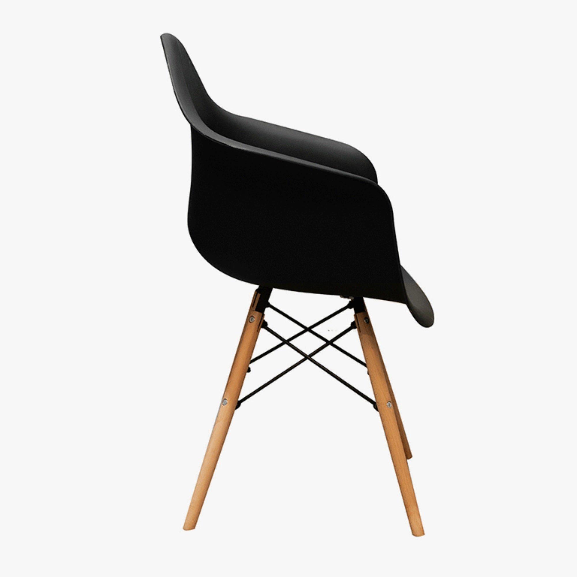 Silla de comedor Eames Negra-2