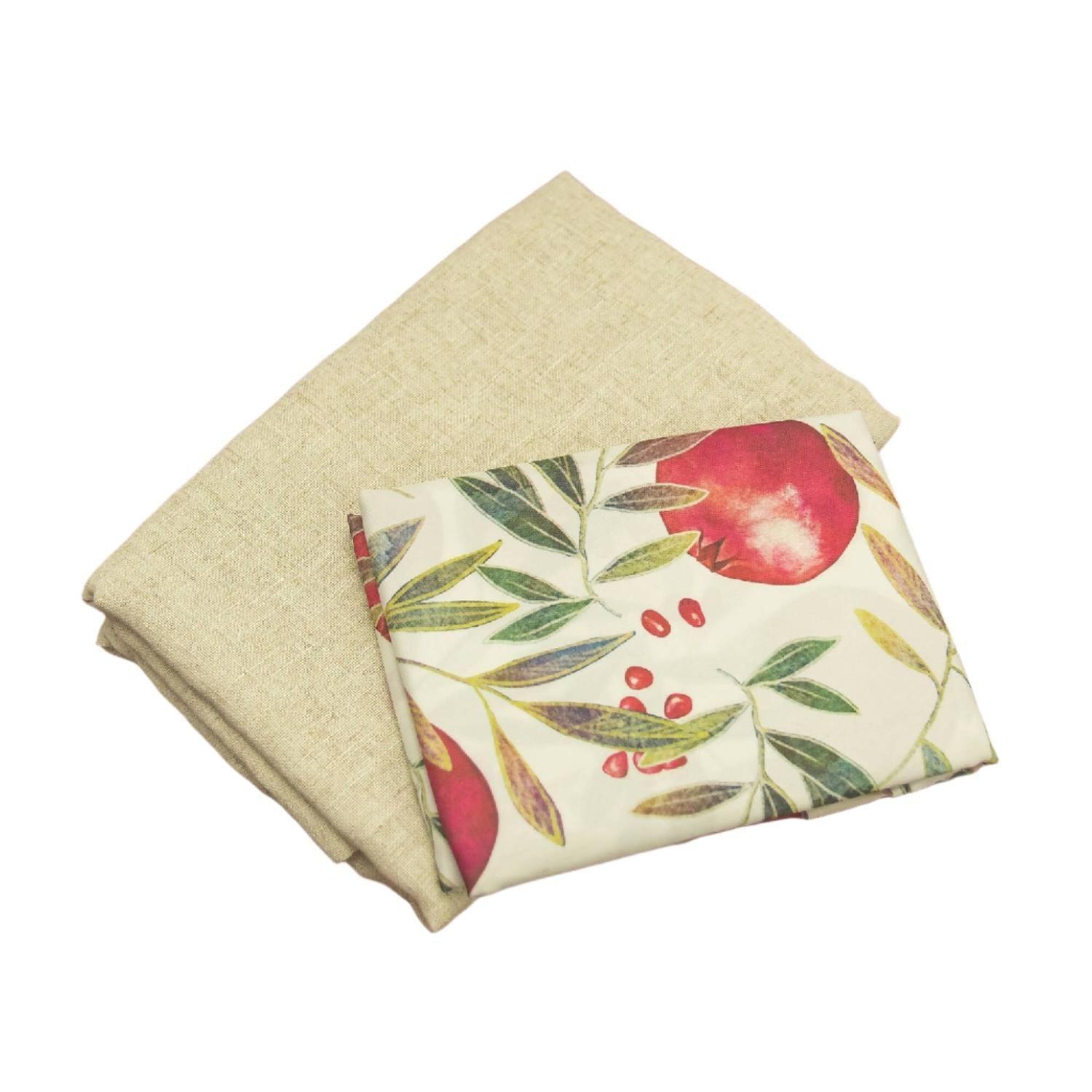 Set 2 manteles Lino  177x y Mantel Antimanchas Granada 160x-5