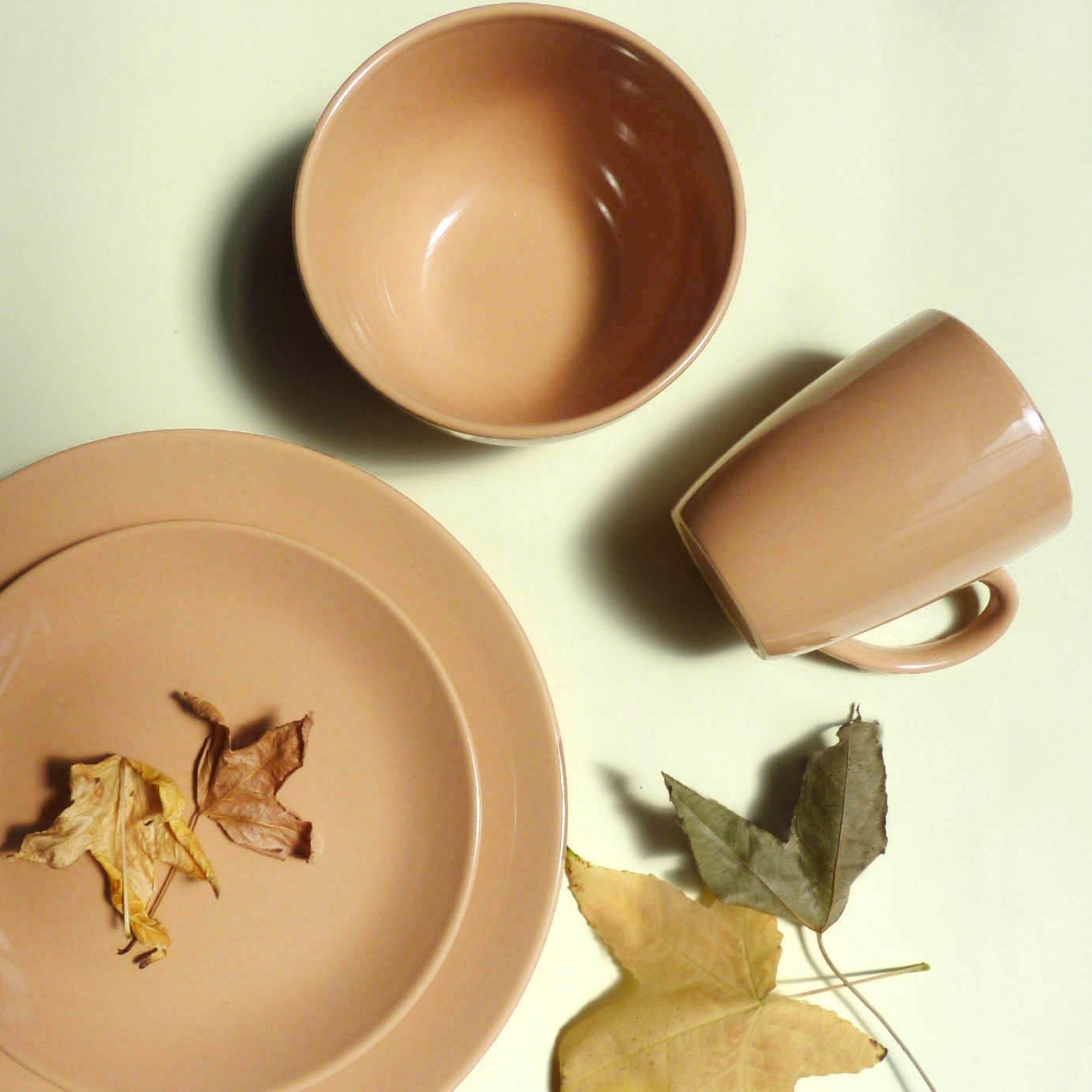 Set Vajilla 18 piezas Loza July Caramelo Cerámica-5