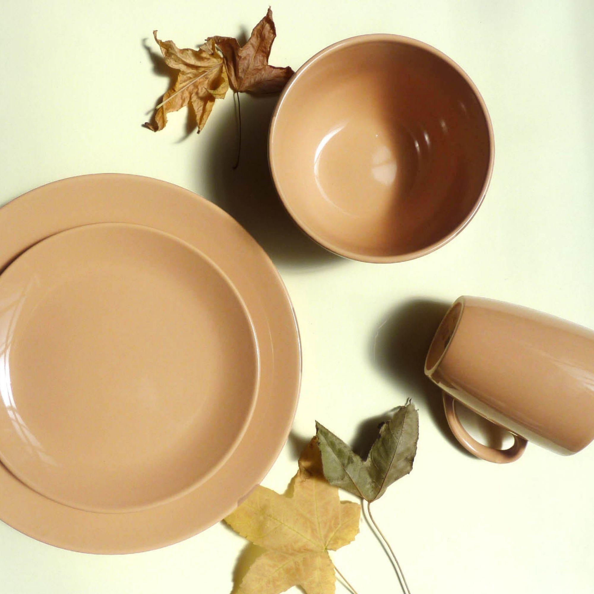 Set Vajilla 18 piezas Loza July Caramelo Cerámica-6