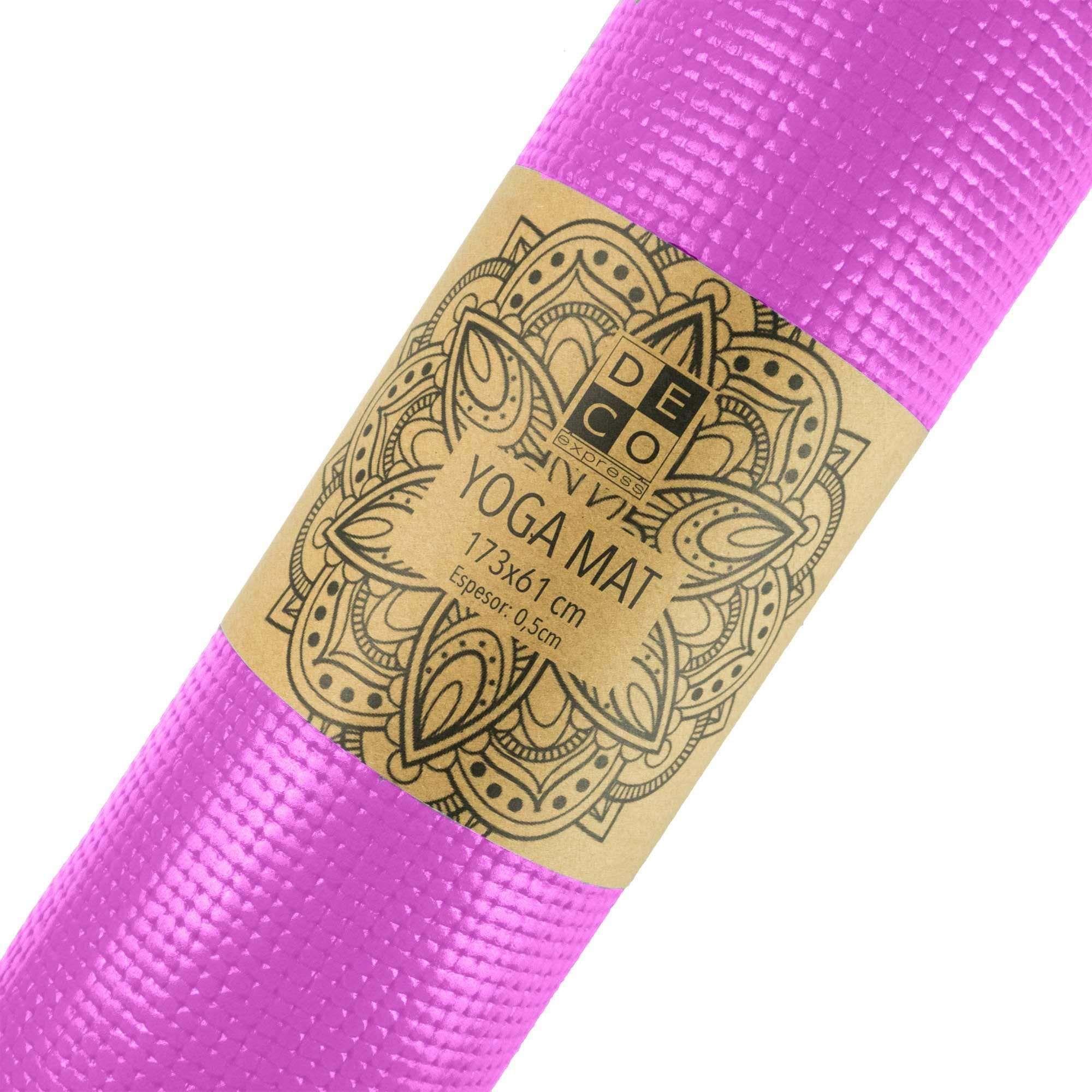 Mat de Yoga Fucsia 61x173 cm-3