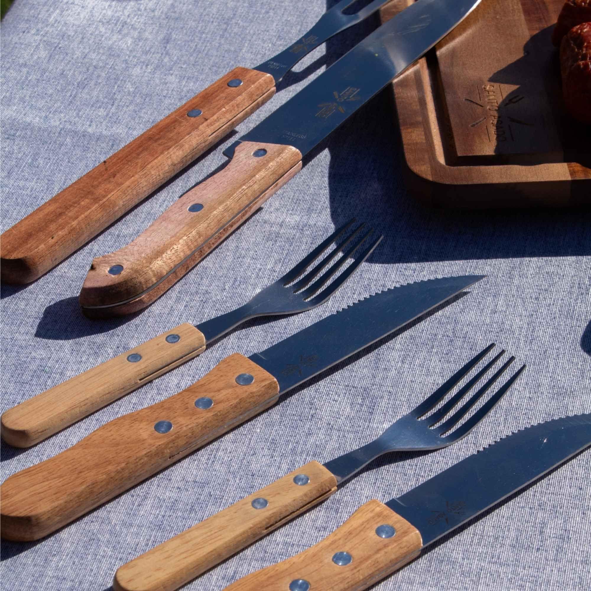 Set 4 Pzs Cuchillos Asado Lyn-2