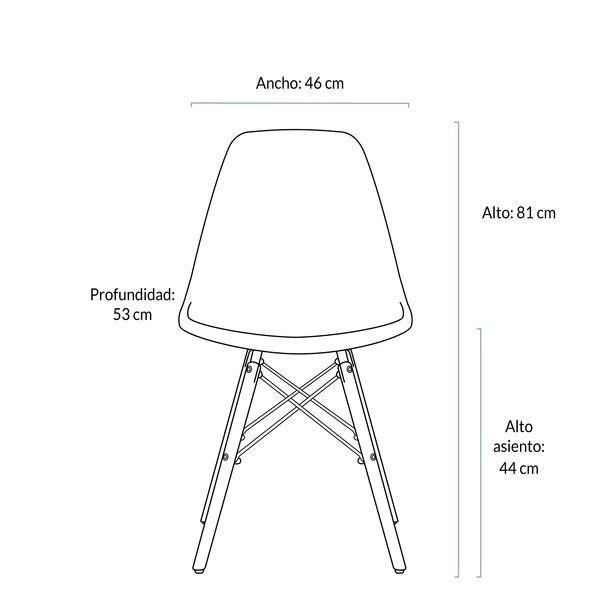 Pack 4 Sillas Eames Blanco-3