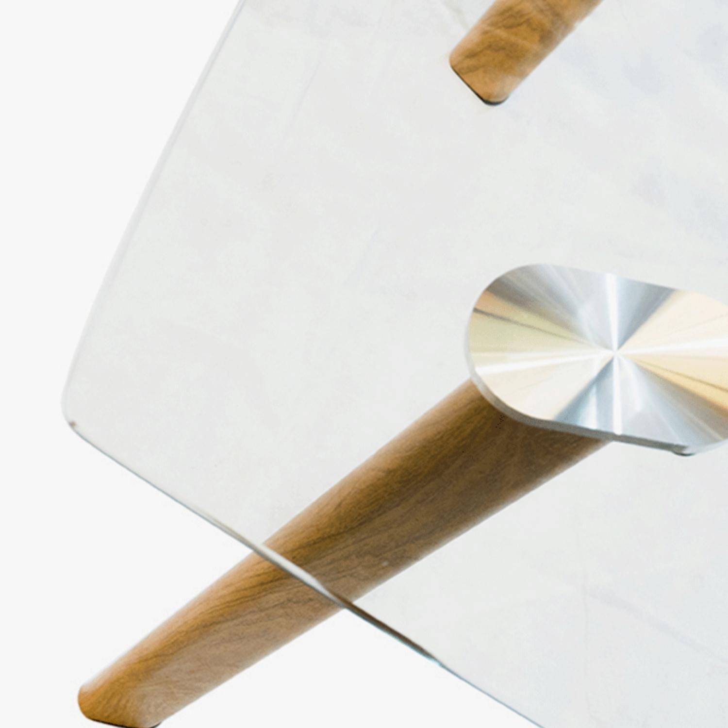 Mesa de comedor Cristal 80x80cm-2