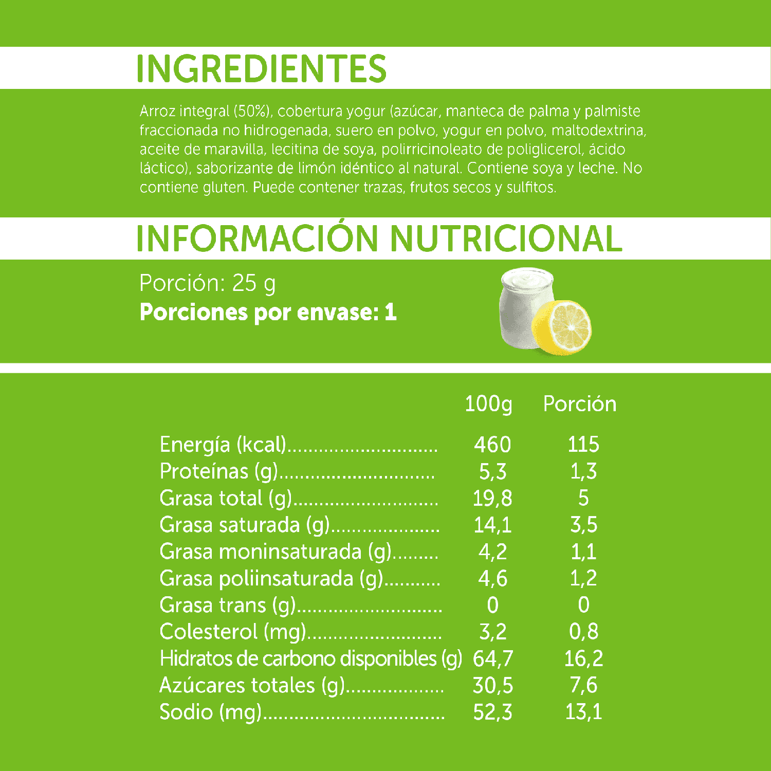 Galletas de Arroz sabor yogurt limón al por mayor 25 g - 28 uds.-3