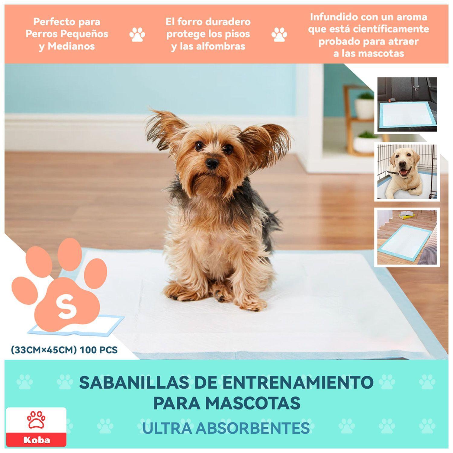 100 Panales Sabanillas Entrenamiento Perro Talla S 33x45cm Blanco-3