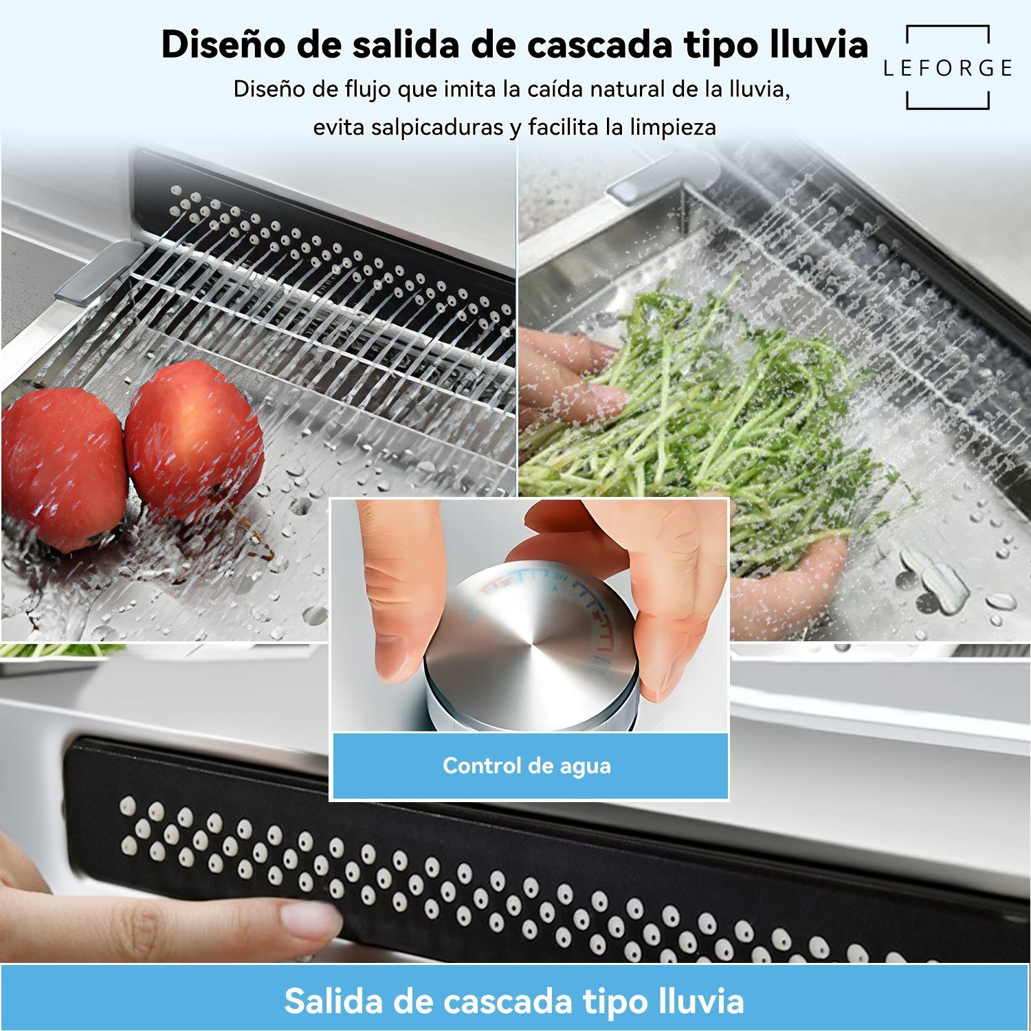 Combo Lavaplatos Empotrado 75x46cm Multifuncional Acero Inox-2