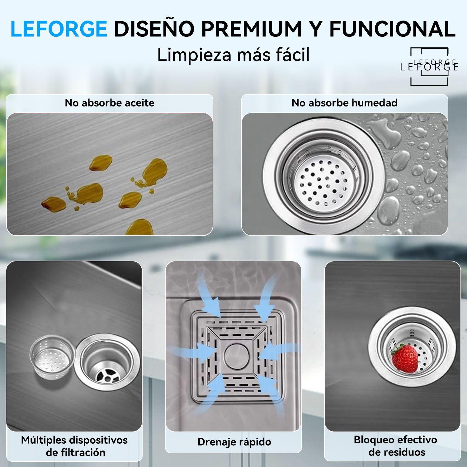 Combo Lavaplatos Empotrado 75x46cm Multifuncional Acero Inox-5