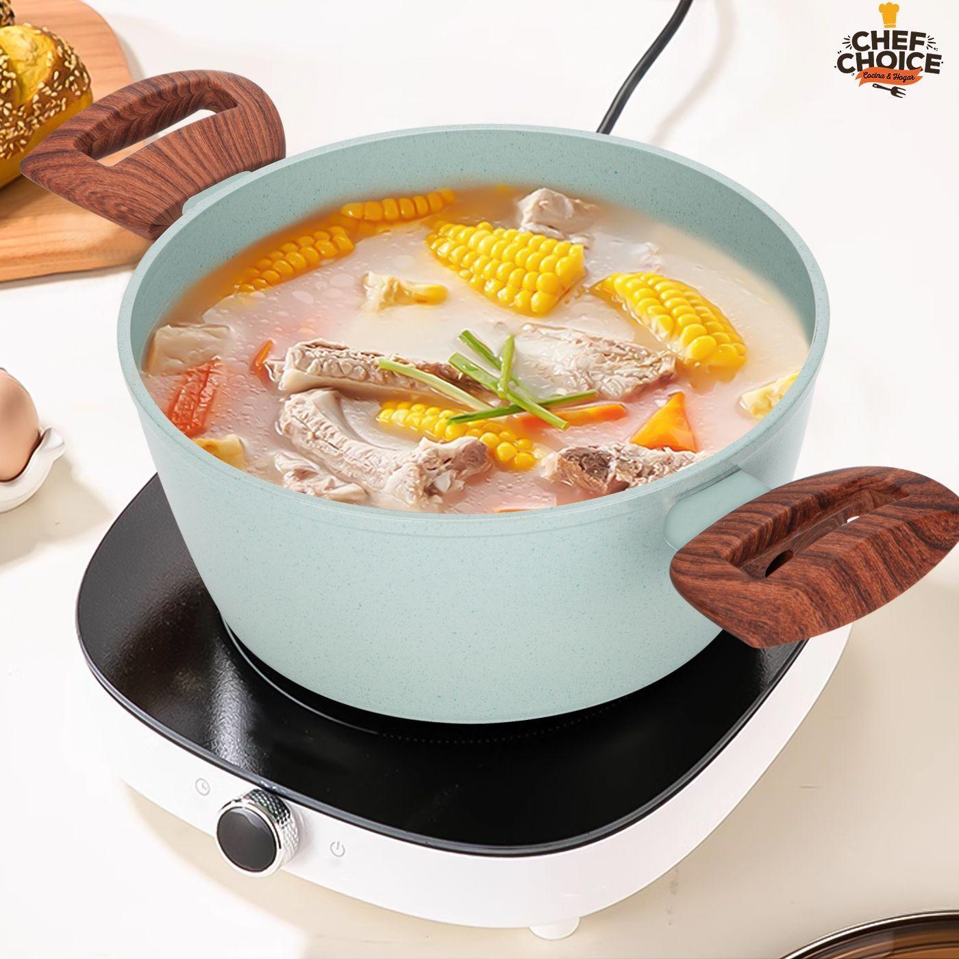 Bateria Cocina Aluminio Granito Antiadherente Cacerolas 10pcs Verde-2