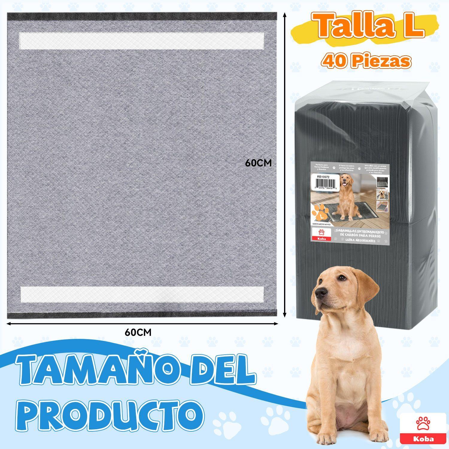 40 Panales Perro Sabanillas Entrenamiento De Carbon 60x60cm-8