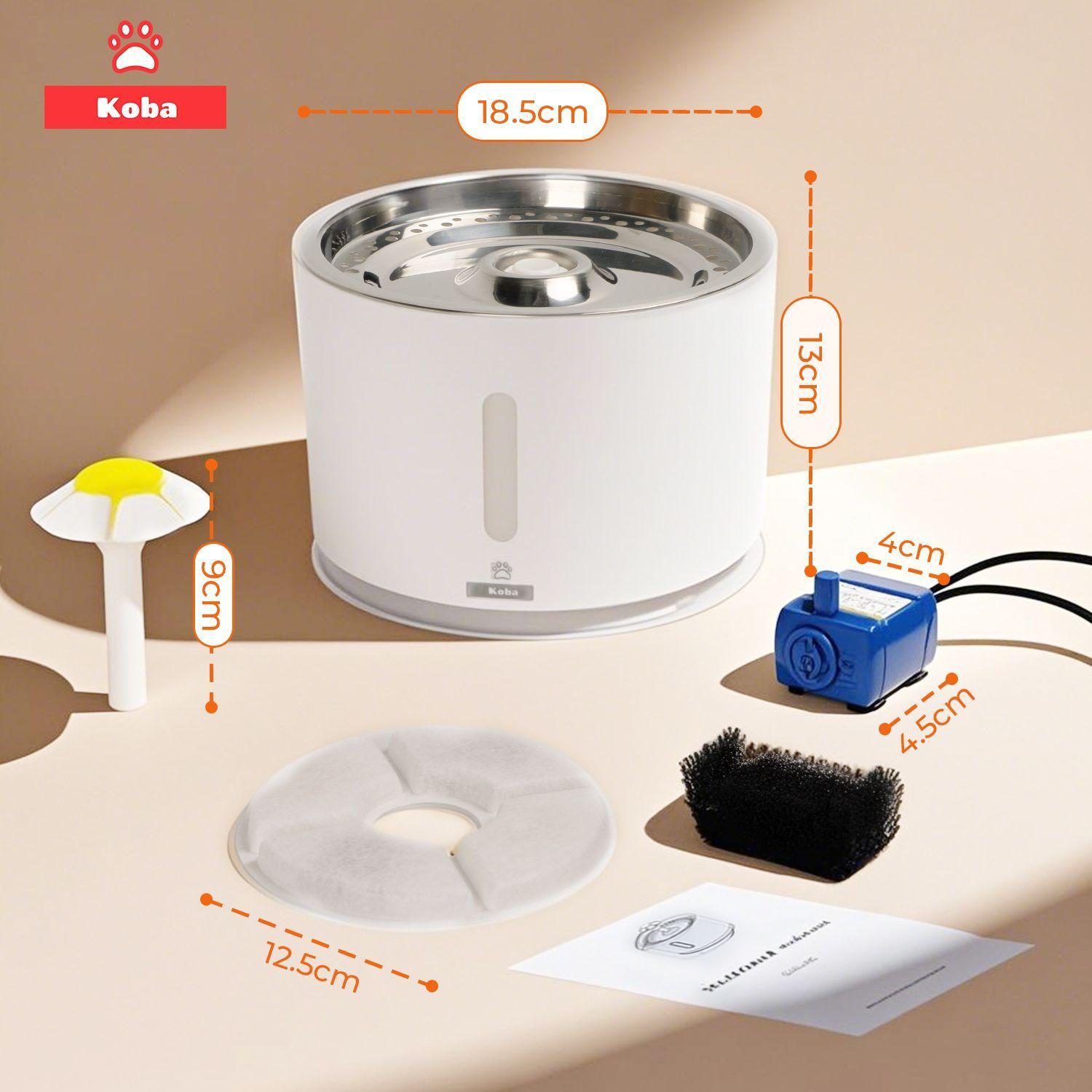 Bebedero Electrico Gato Perro Fuente Agua 2400ml 1 Filtro-9