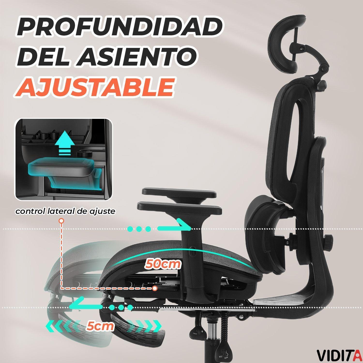 Silla Escritorio Proteo Super Ergon mica Con Malla Aerovith-6