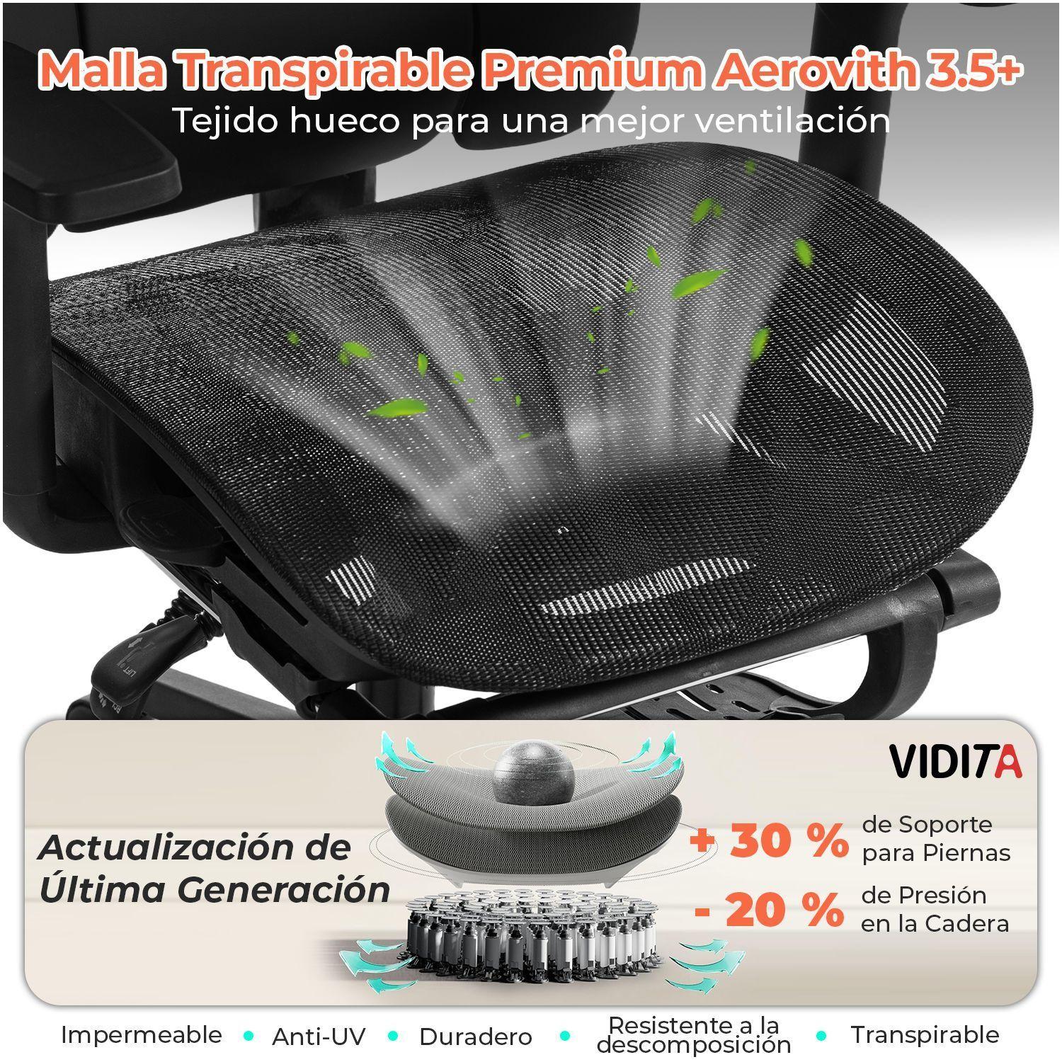 Silla Escritorio Proteo Super Ergon mica Con Malla Aerovith-7