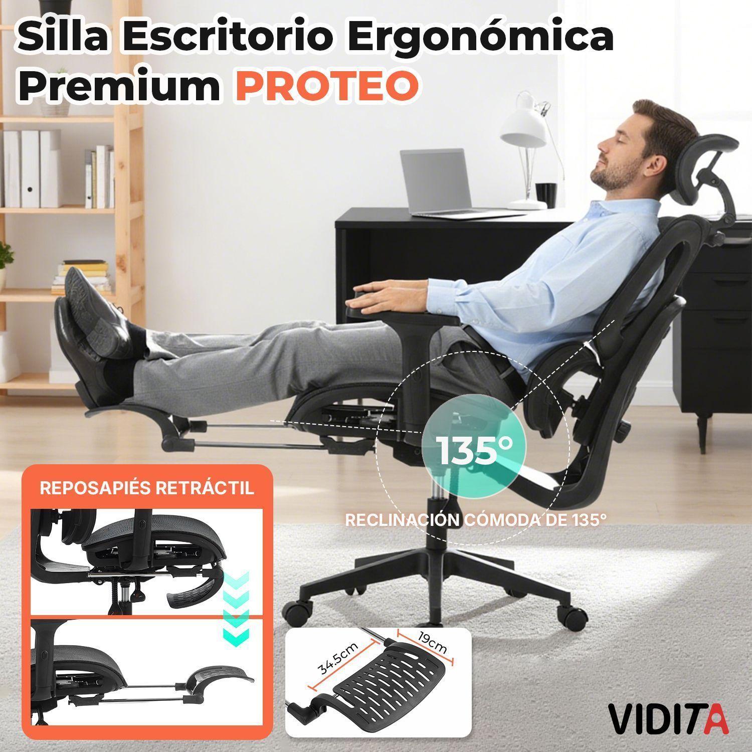 Silla Escritorio Proteo Super Ergonomica Con Malla Aerovith-2