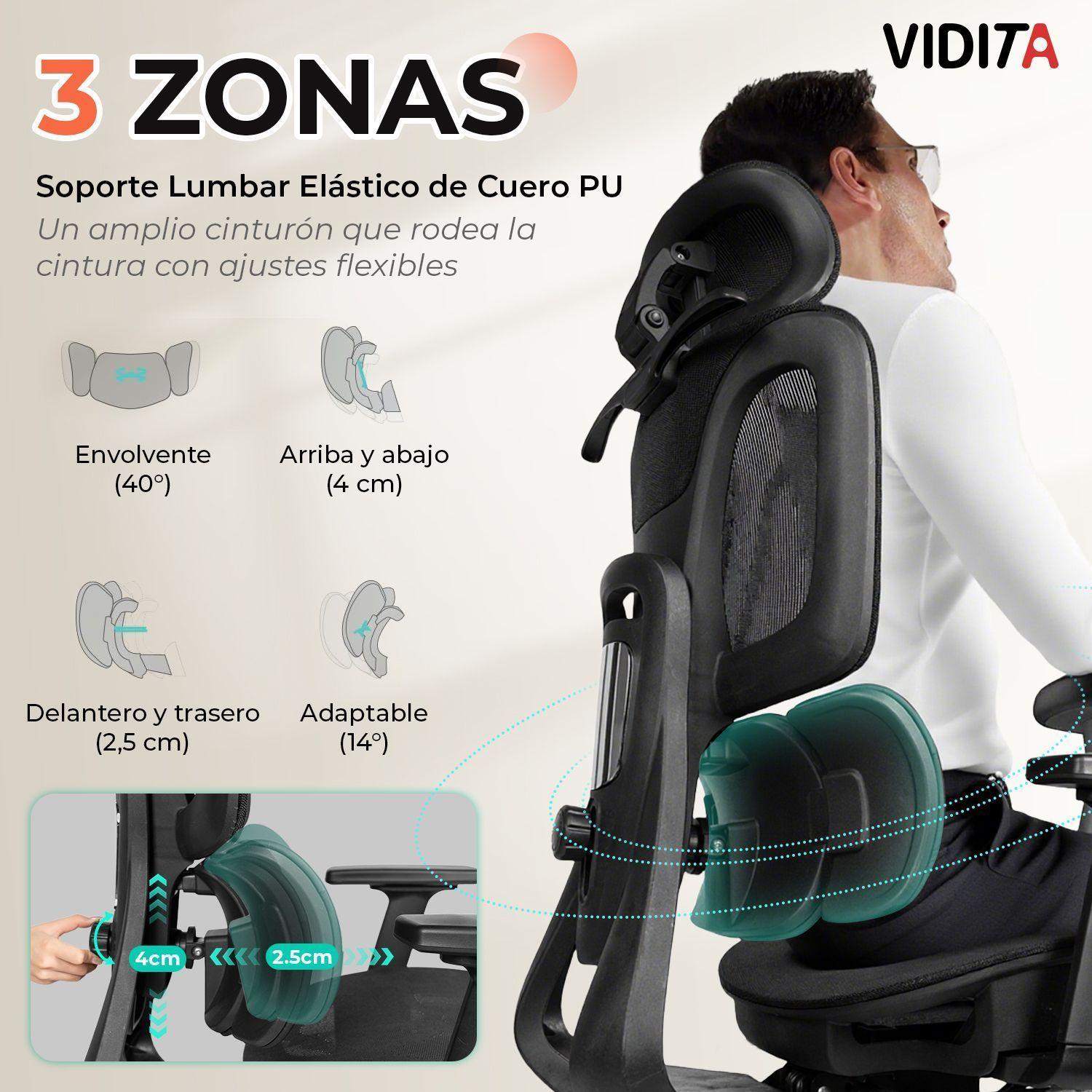 Silla Escritorio Proteo Super Ergonomica Con Malla Aerovith-4