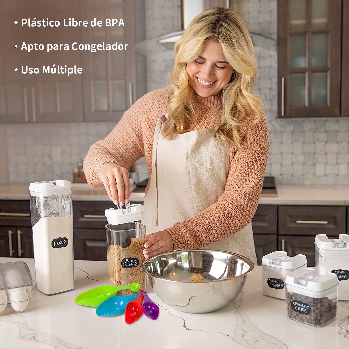 Set 7 Contenedores Super Hermeticos Envases Acrilicos Cocina Blanco-2