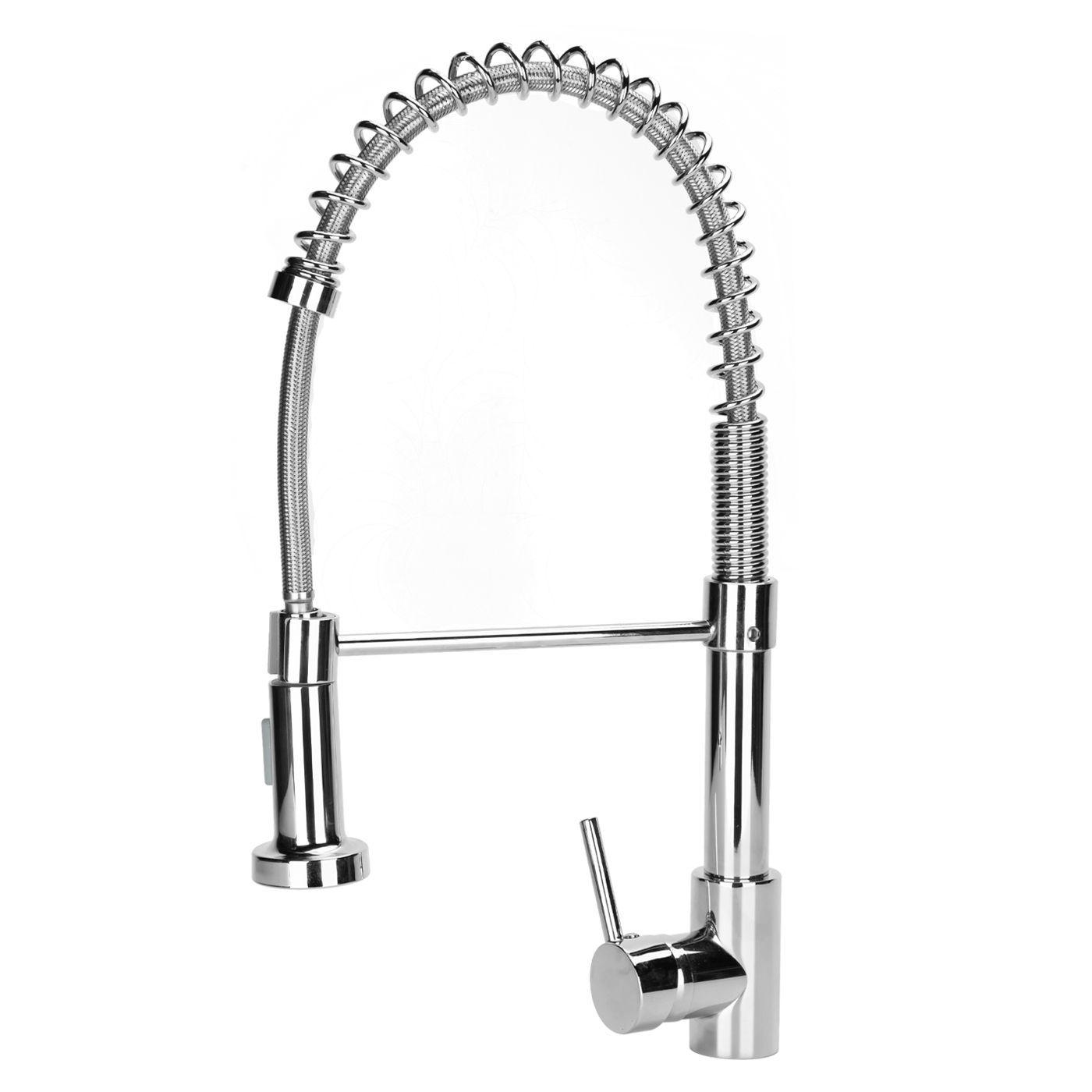 Llave Monomando Lavaplatos Cocina Grifo Flexible Plateado-0