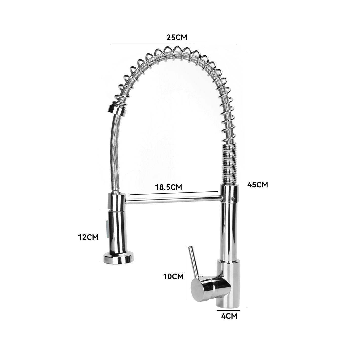 Llave Monomando Lavaplatos Cocina Grifo Flexible Plateado-7