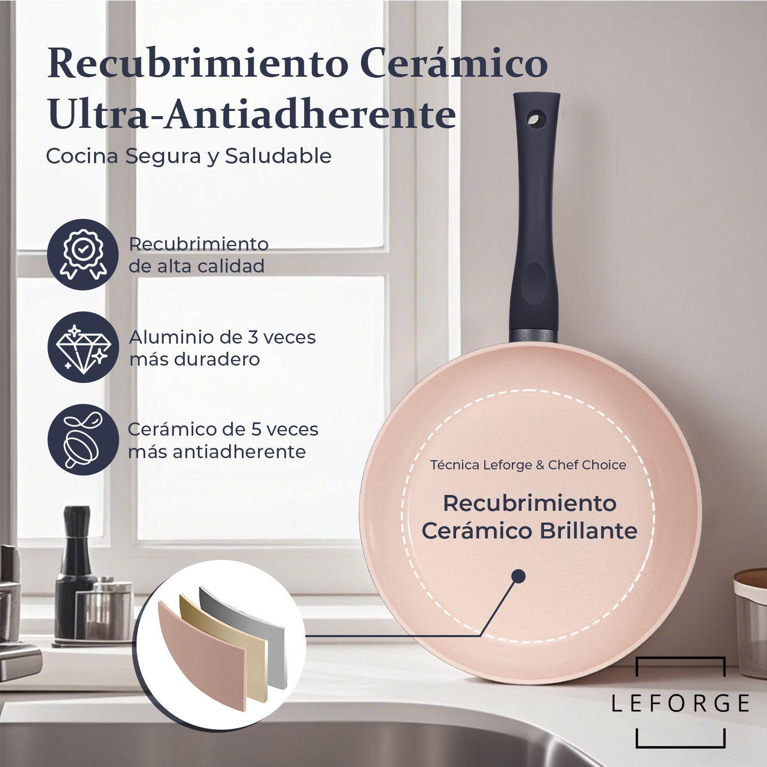 Bateria Cocina Ceramica Granito Antiadherente 8 Piezas Rosa Marengo-6