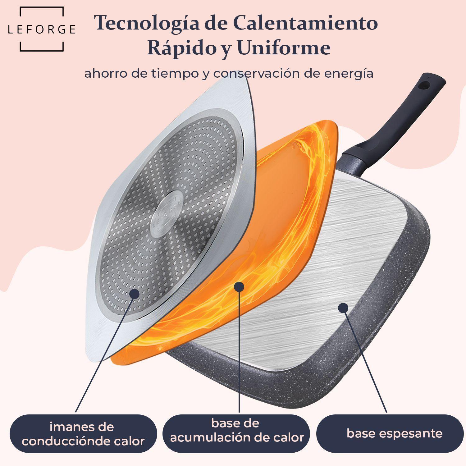 Bateria Cocina Ceramica Granito Antiadherente 8 Piezas Rosa Marengo-8