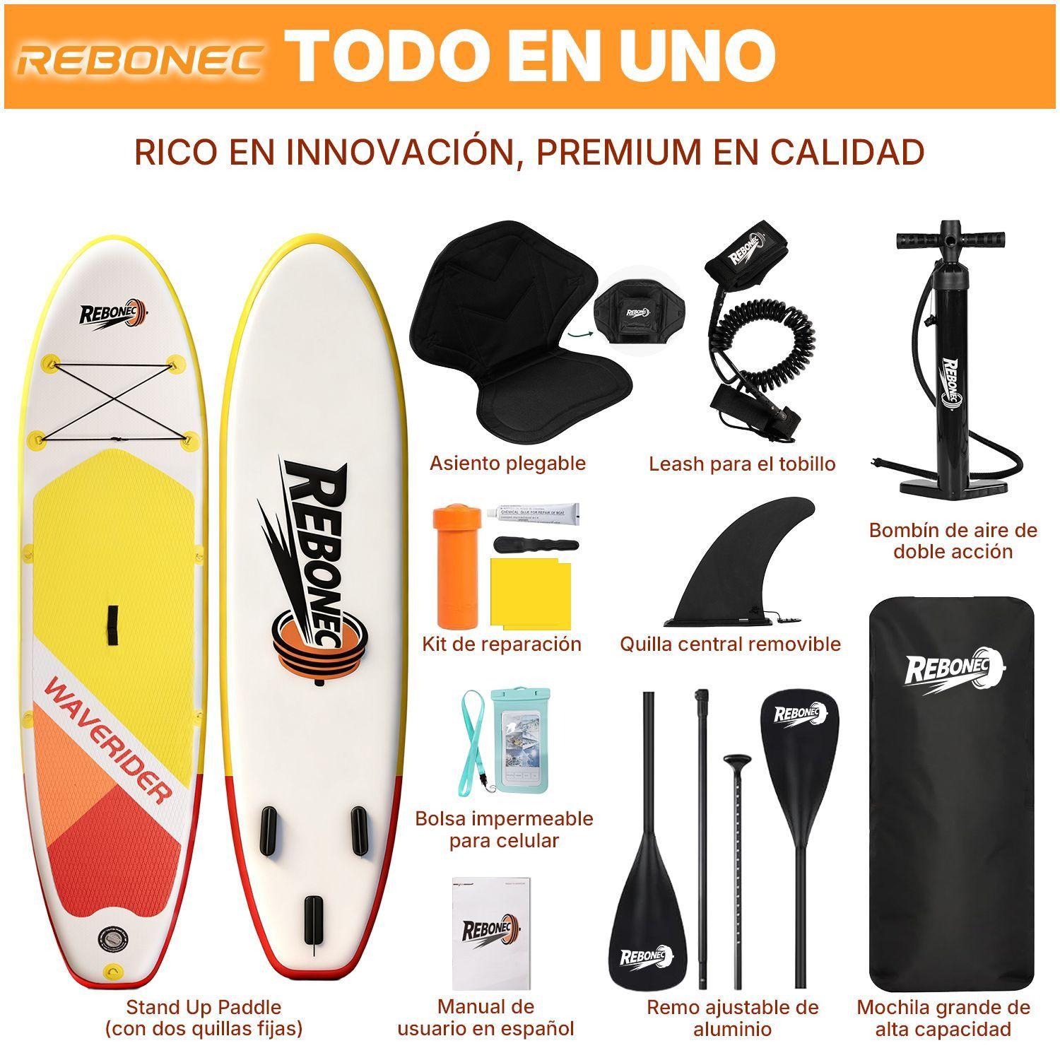 Set Tabla Stand Up Paddle Surf Inflable Navia 320x81x15cm-1