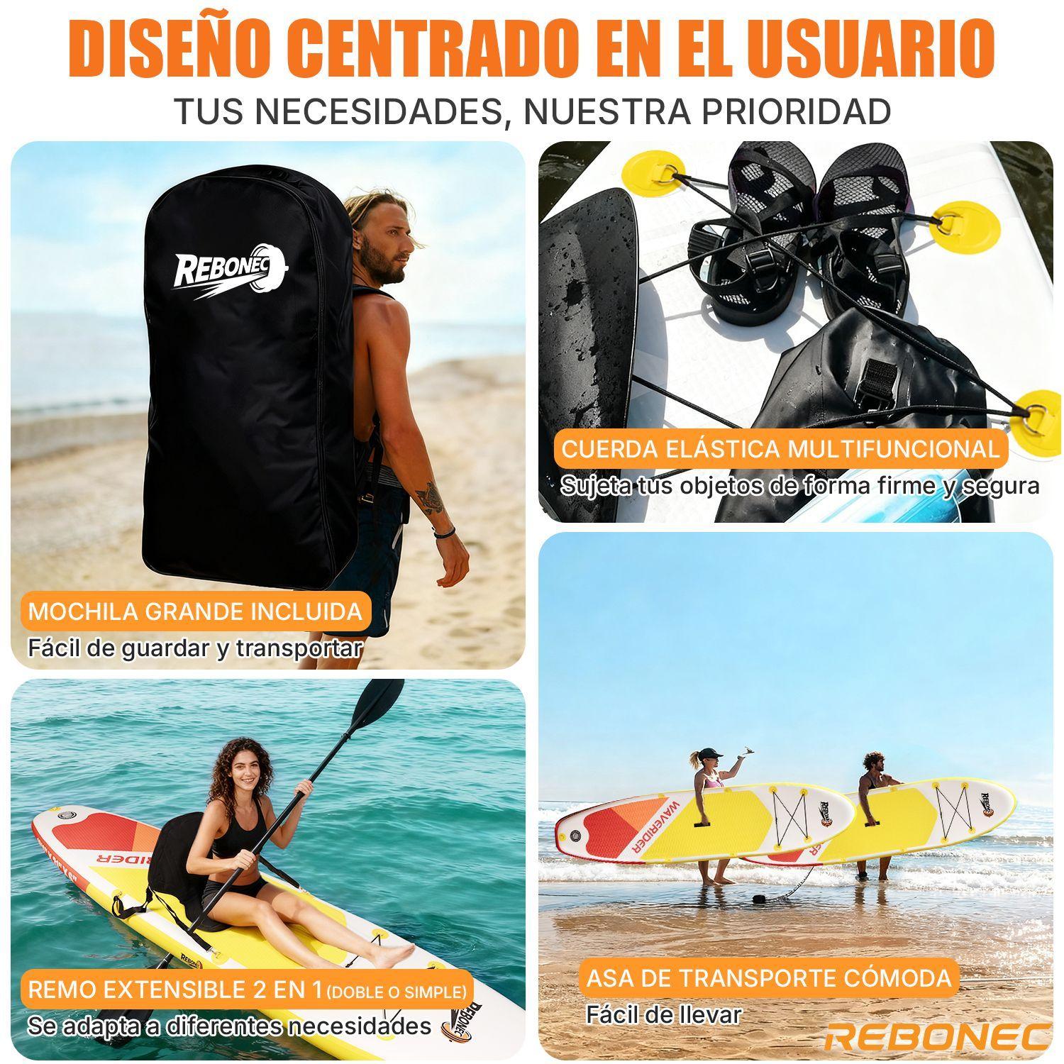 Set Tabla Stand Up Paddle Surf Inflable Navia 320x81x15cm-3