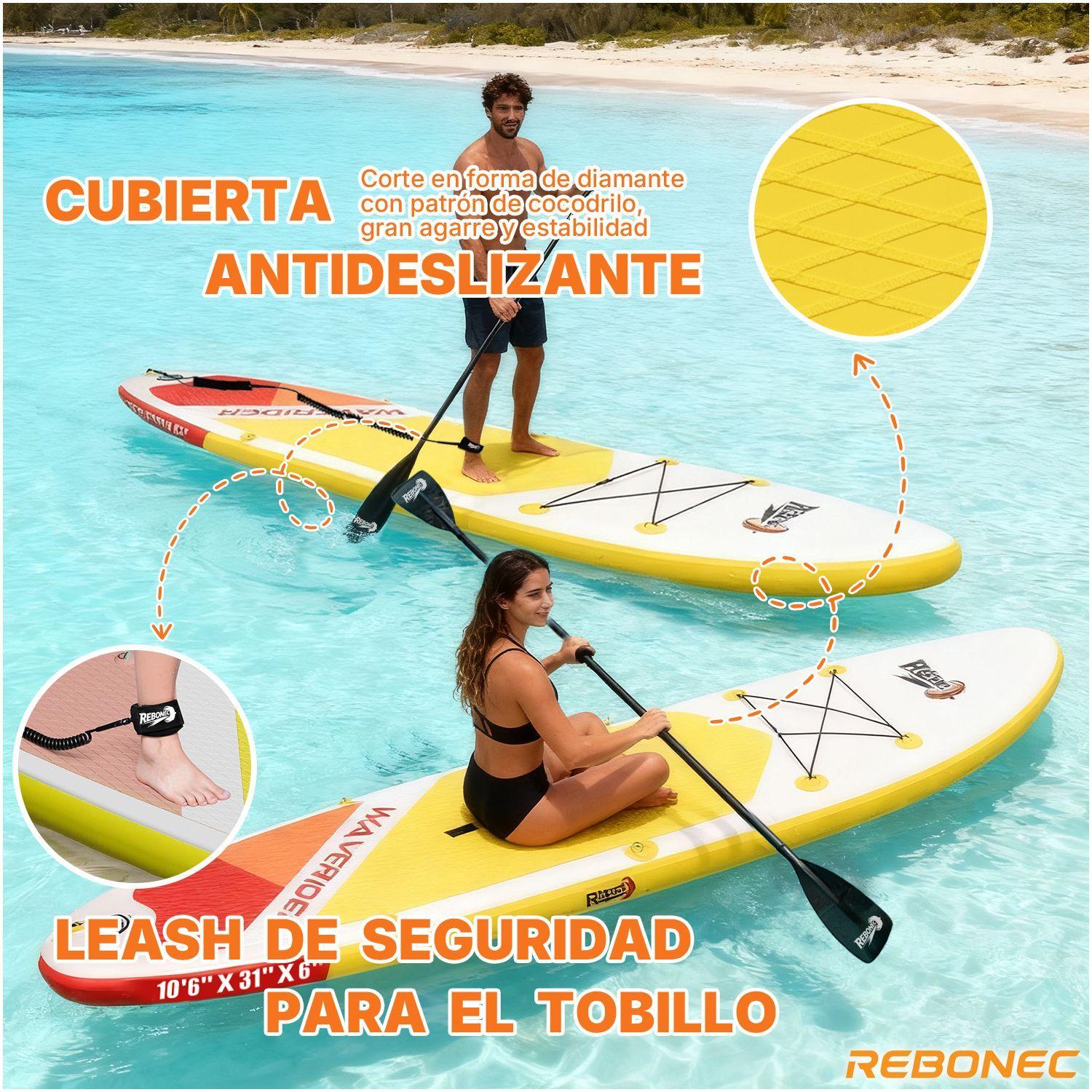 Set Tabla Stand Up Paddle Surf Inflable Navia 320x81x15cm-4