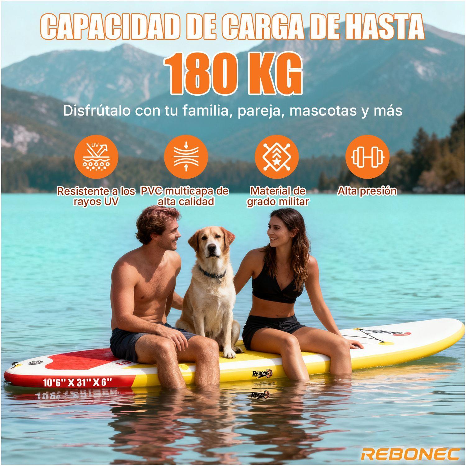 Set Tabla Stand Up Paddle Surf Inflable Navia 320x81x15cm-9