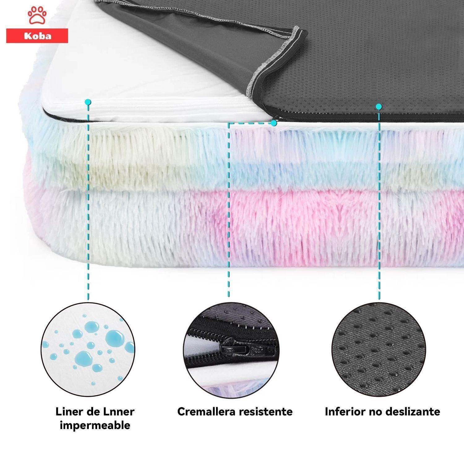 Cama Antiestres Perro Colchon Ortopedica 90x63cm Color Rosa-2