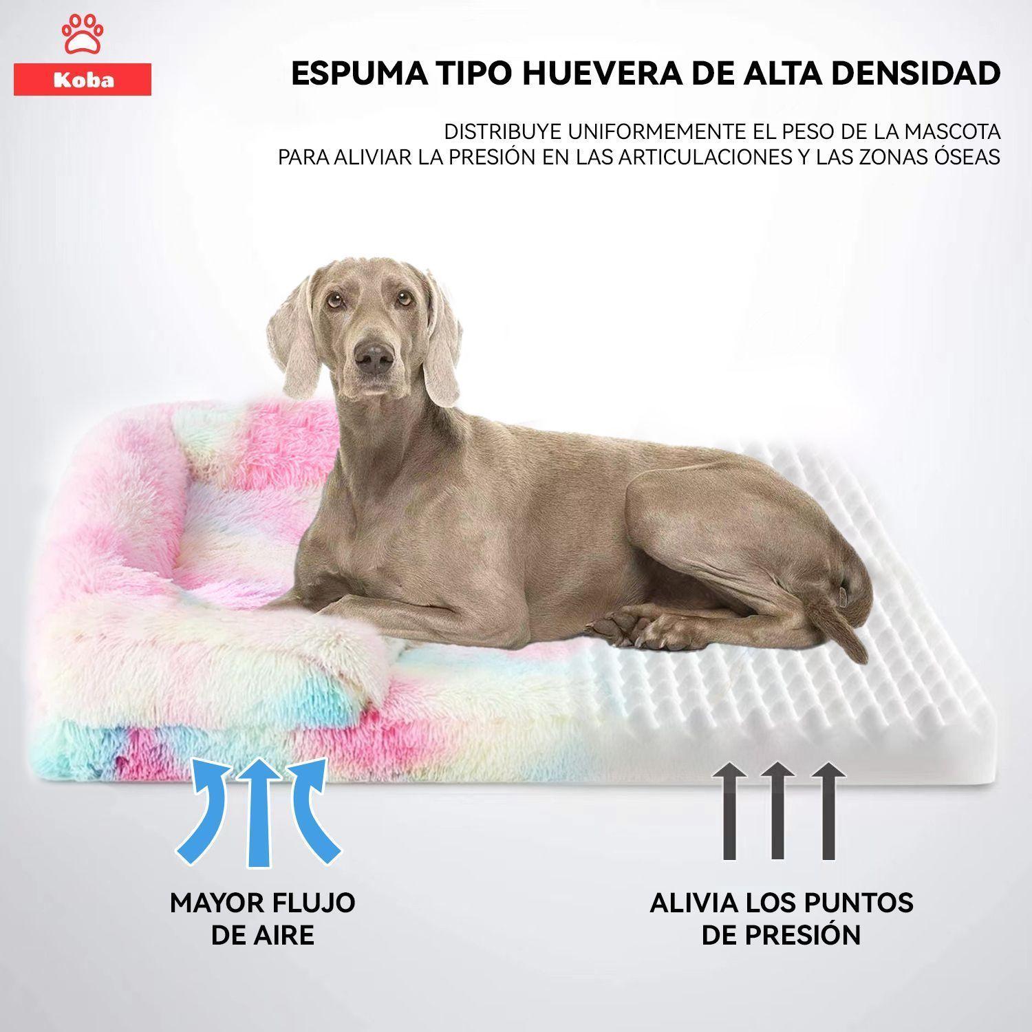 Cama Antiestres Perro Colchon Ortopedica 90x63cm Color Rosa-4