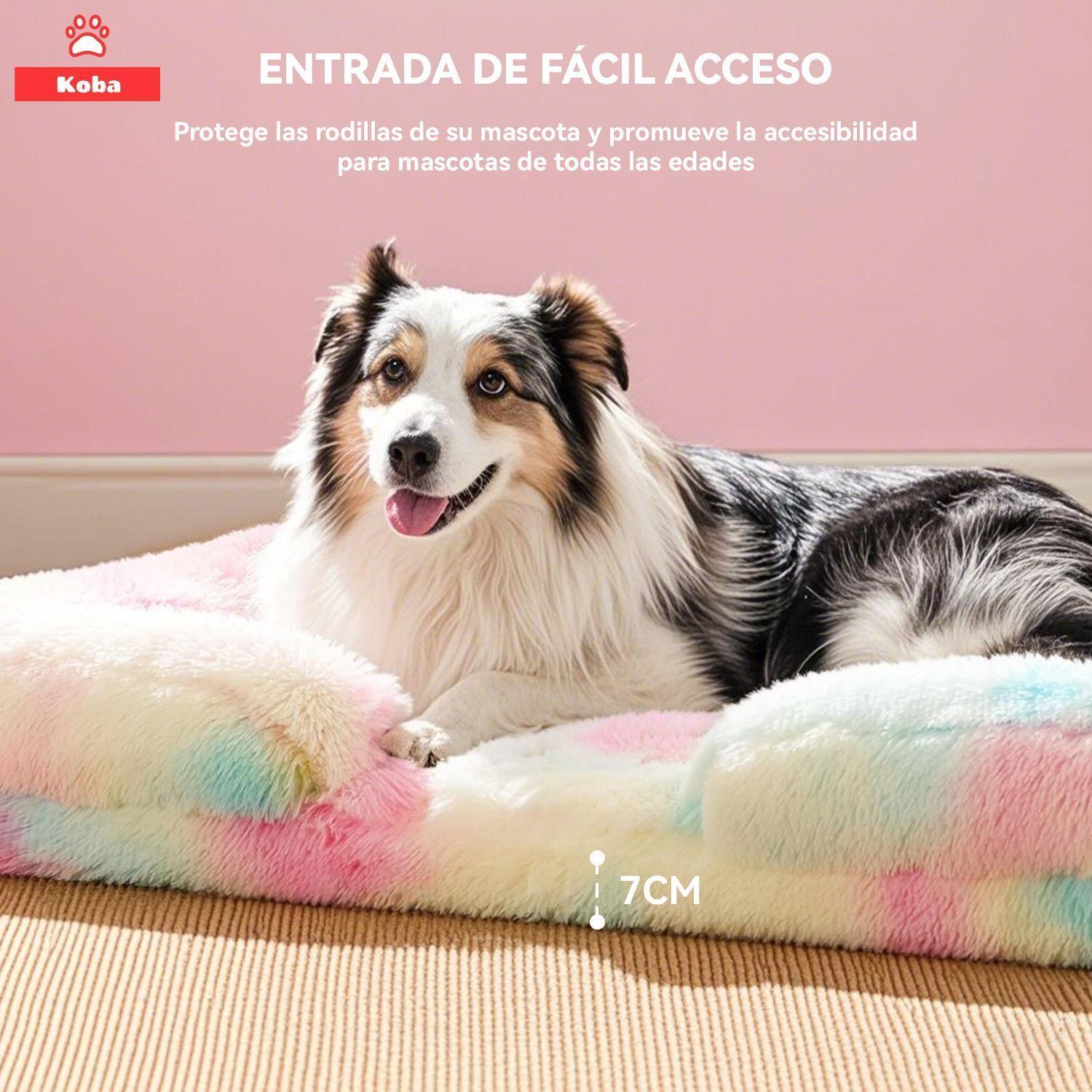 Cama Antiestres Perro Colchon Ortopedica 90x63cm Color Rosa-6
