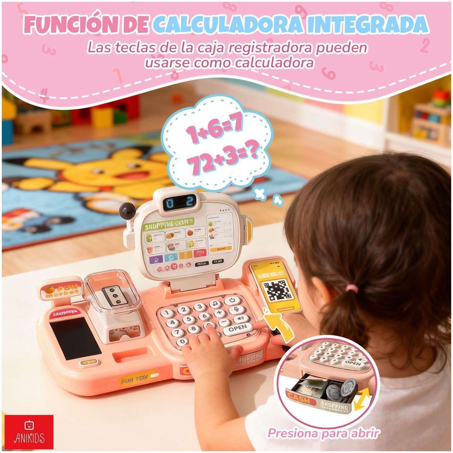 Caja Registradora Infantil Ninos Juguete Didactico 67 Piezas-4