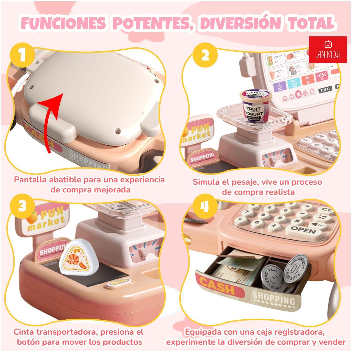 Caja Registradora Infantil Ninos Juguete Didactico 67 Piezas-6