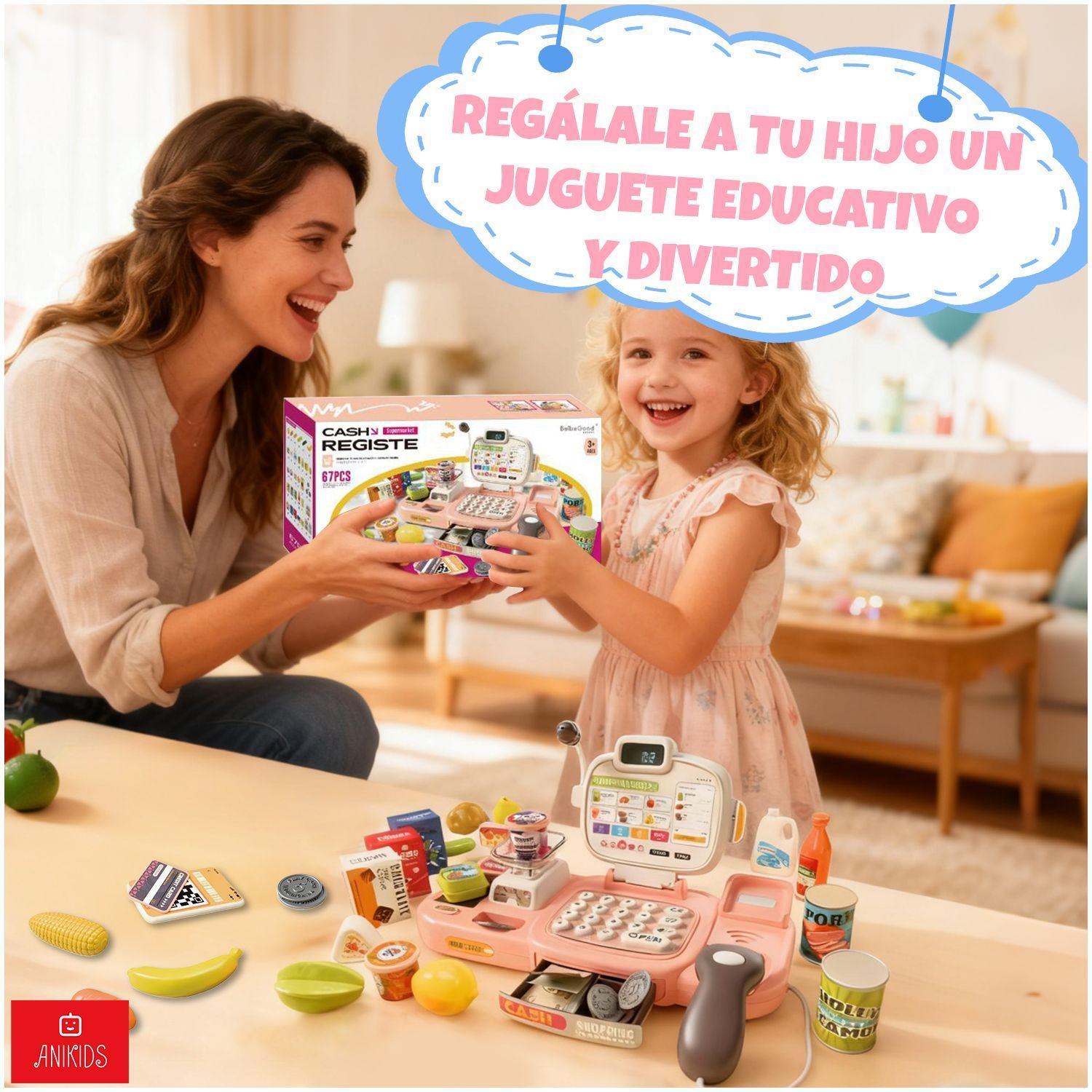 Caja Registradora Infantil Ninos Juguete Didactico 67 Piezas-8