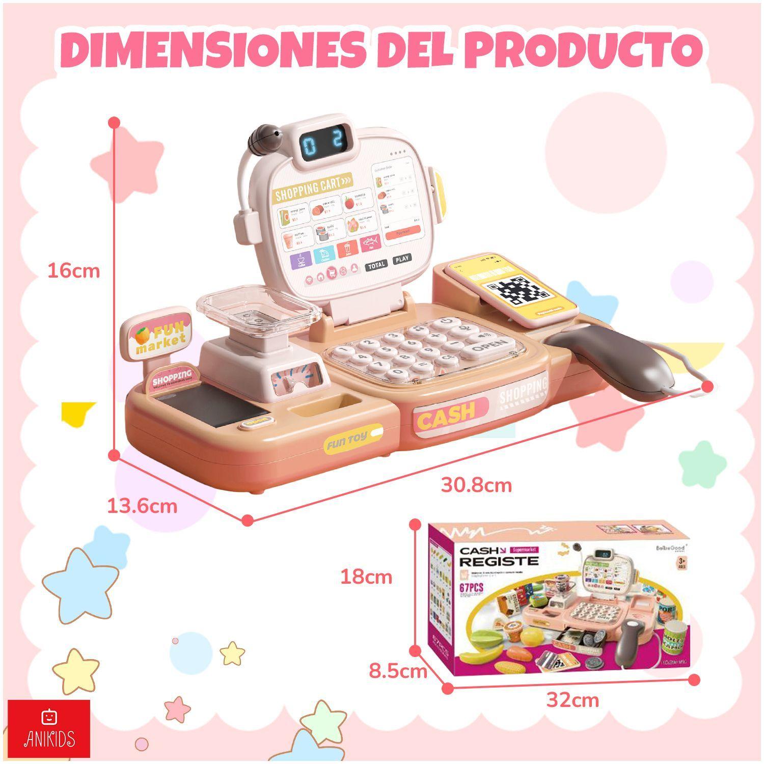 Caja Registradora Infantil Ninos Juguete Didactico 67 Piezas-9