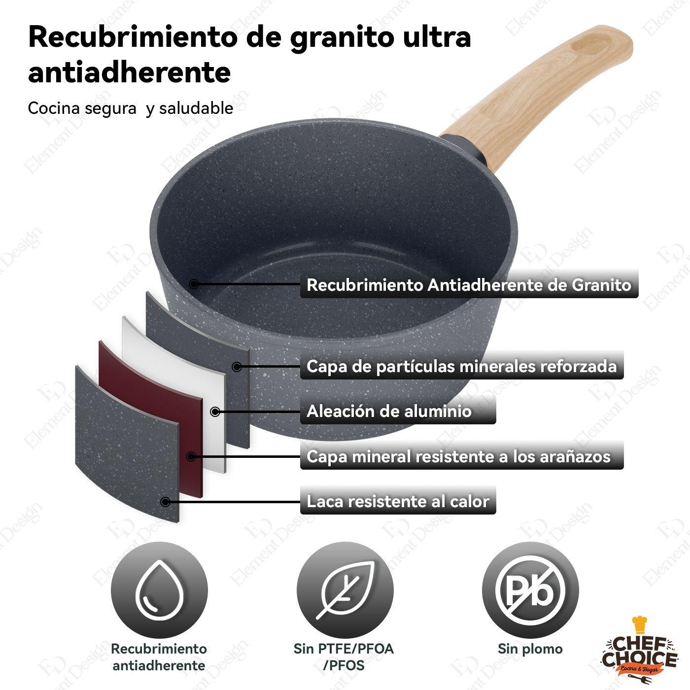 Bateria Cocina Aluminio Granito Antiadherente Cacerolas 10pcs Marengo-6